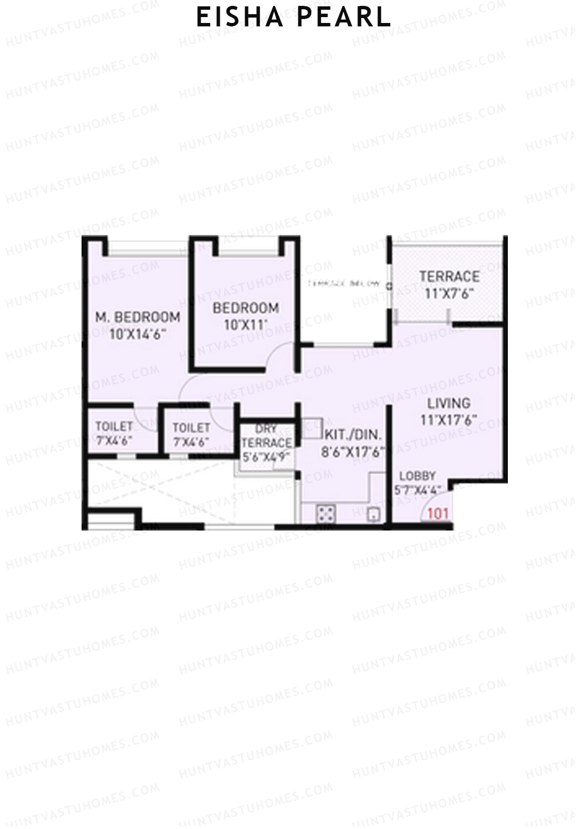 Eisha Pearl Wing G Unit 1 Floor Plan