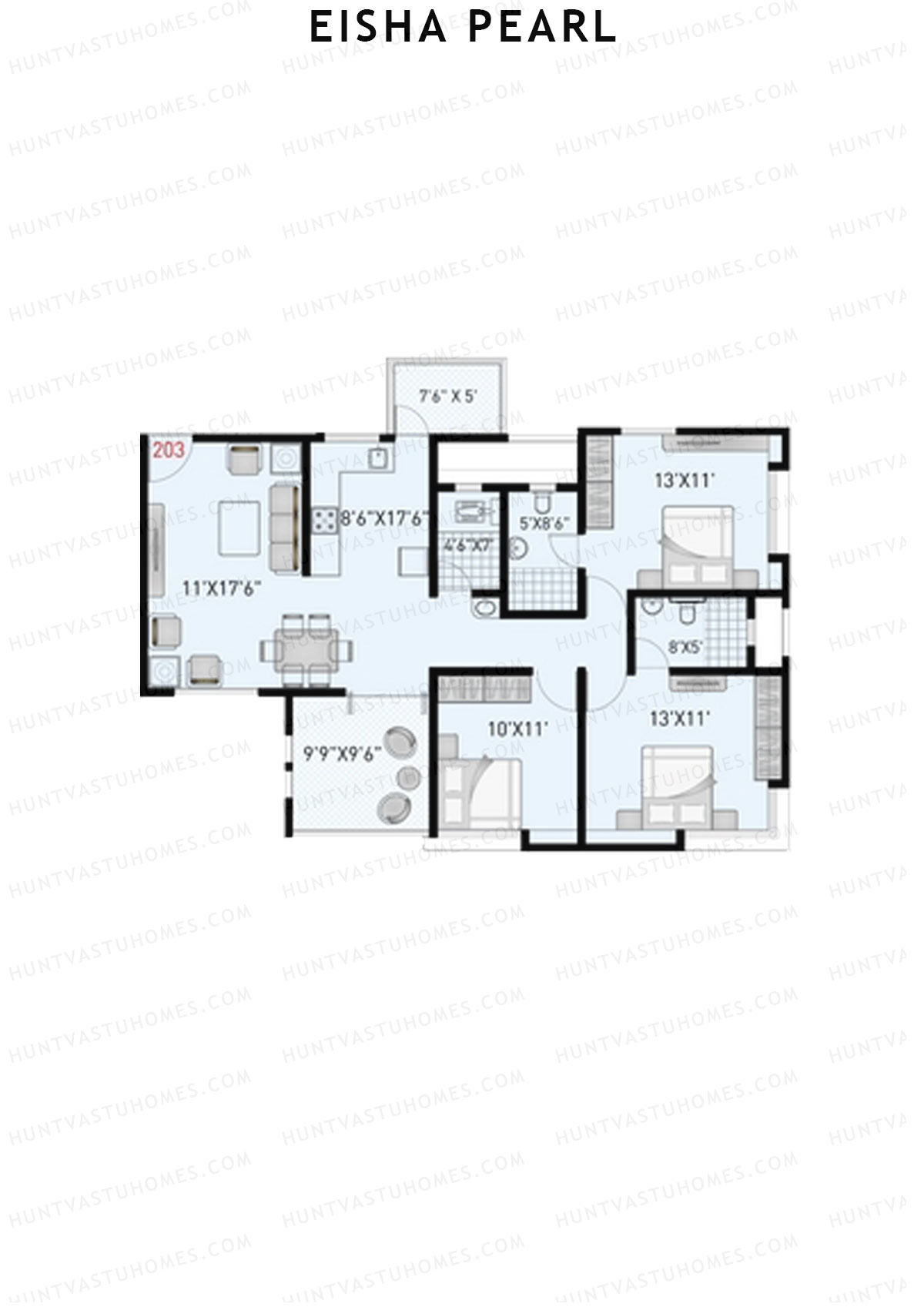 Eisha Pearl Wing G Unit 3 Floor Plan