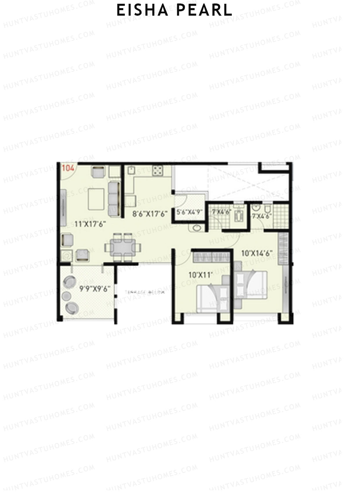 Eisha Pearl Wing G Unit 4 Floor Plan
