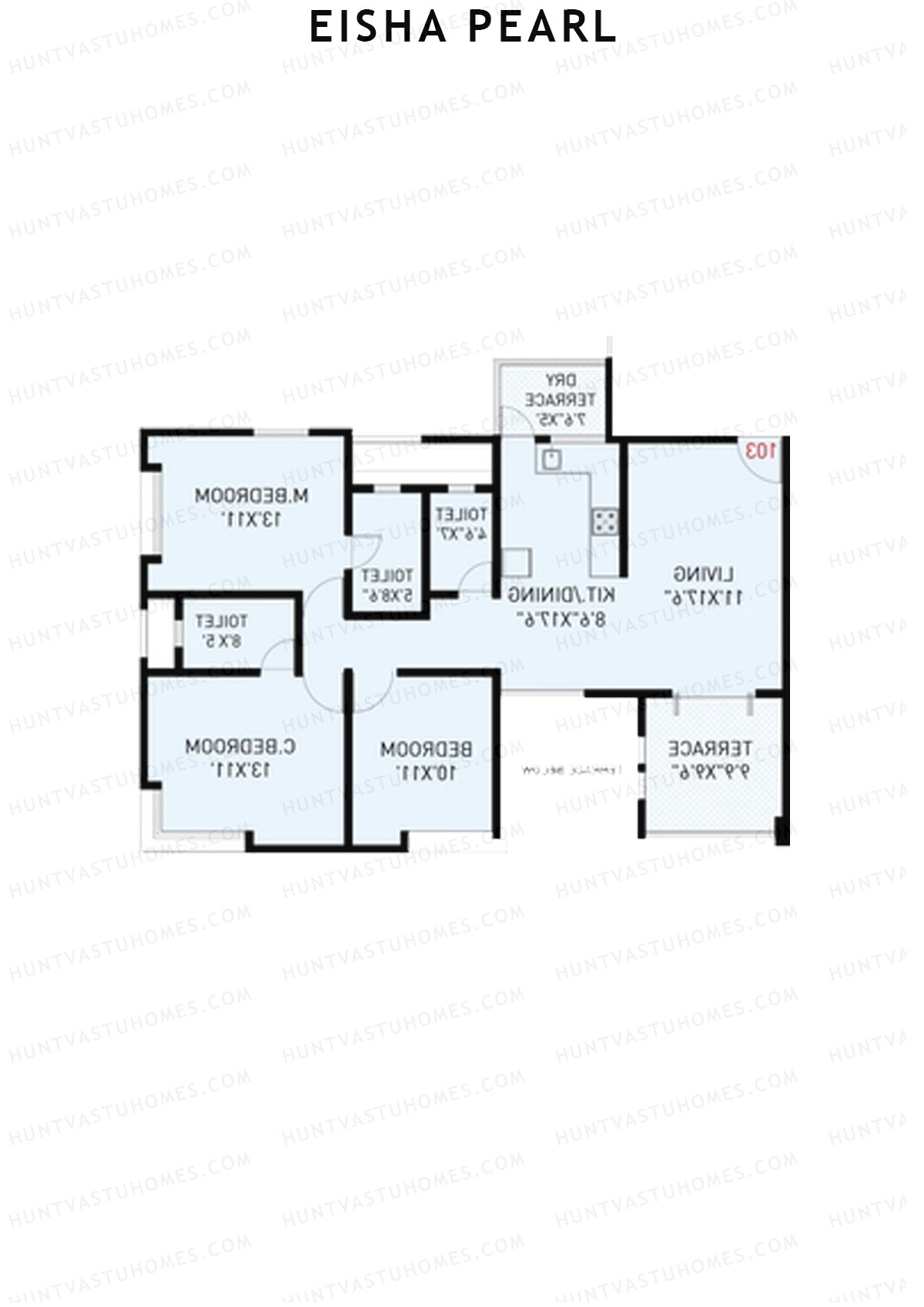 Eisha Pearl Wing G Unit 5 Floor Plan