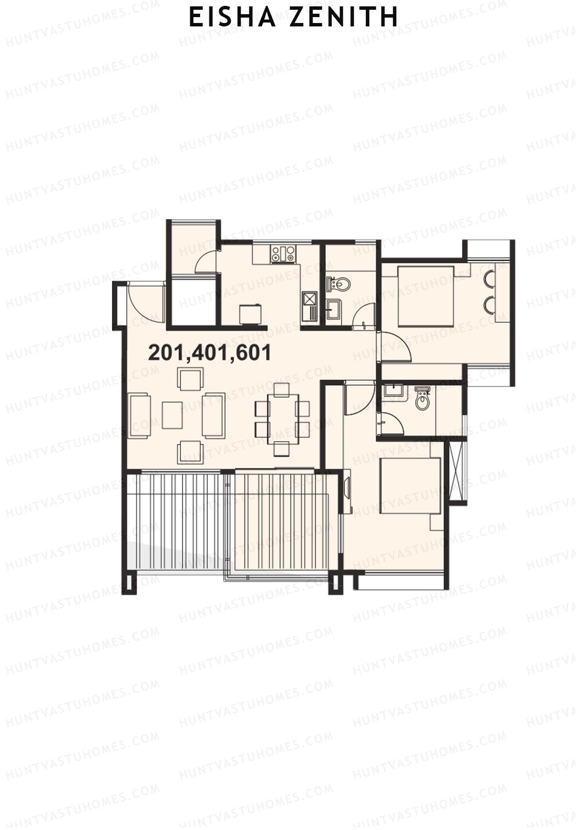 Eisha Zenith Tower A Unit 1 Floor Plan