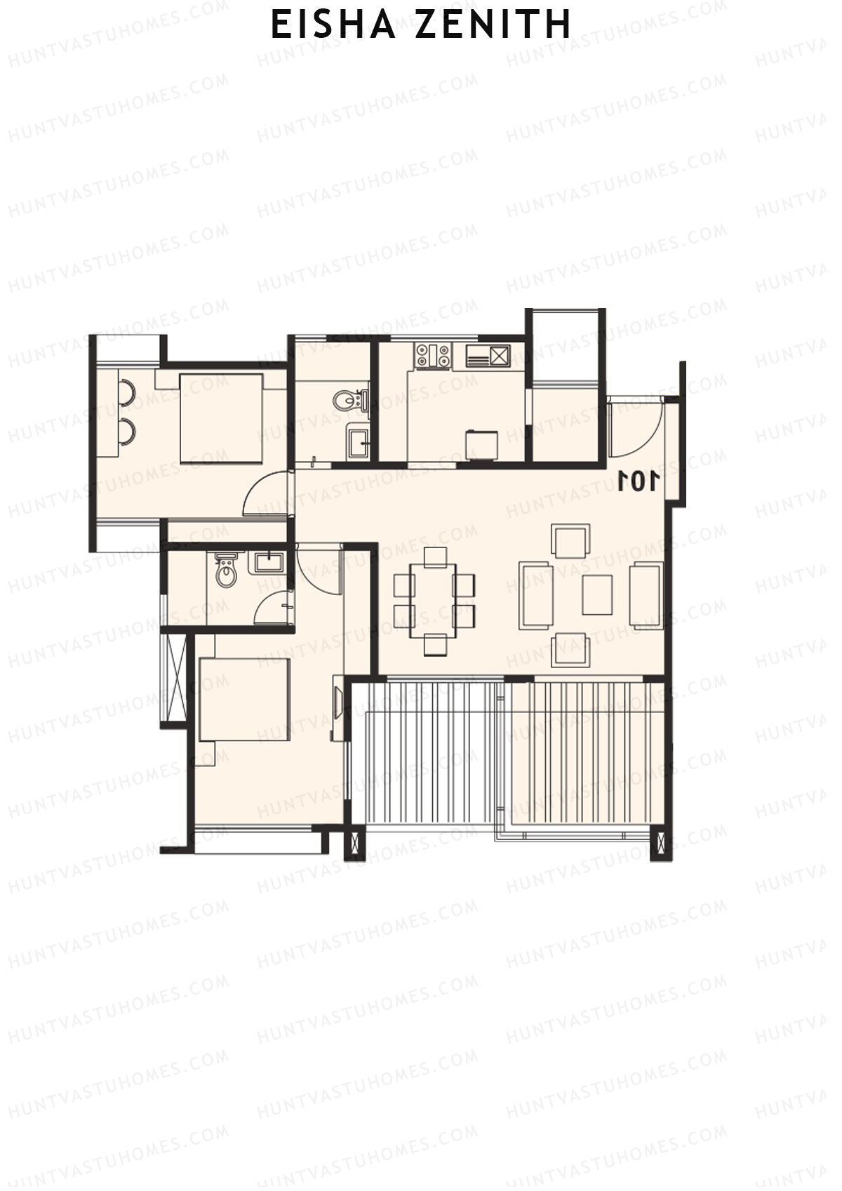 Eisha Zenith Tower A Unit 2 Floor Plan