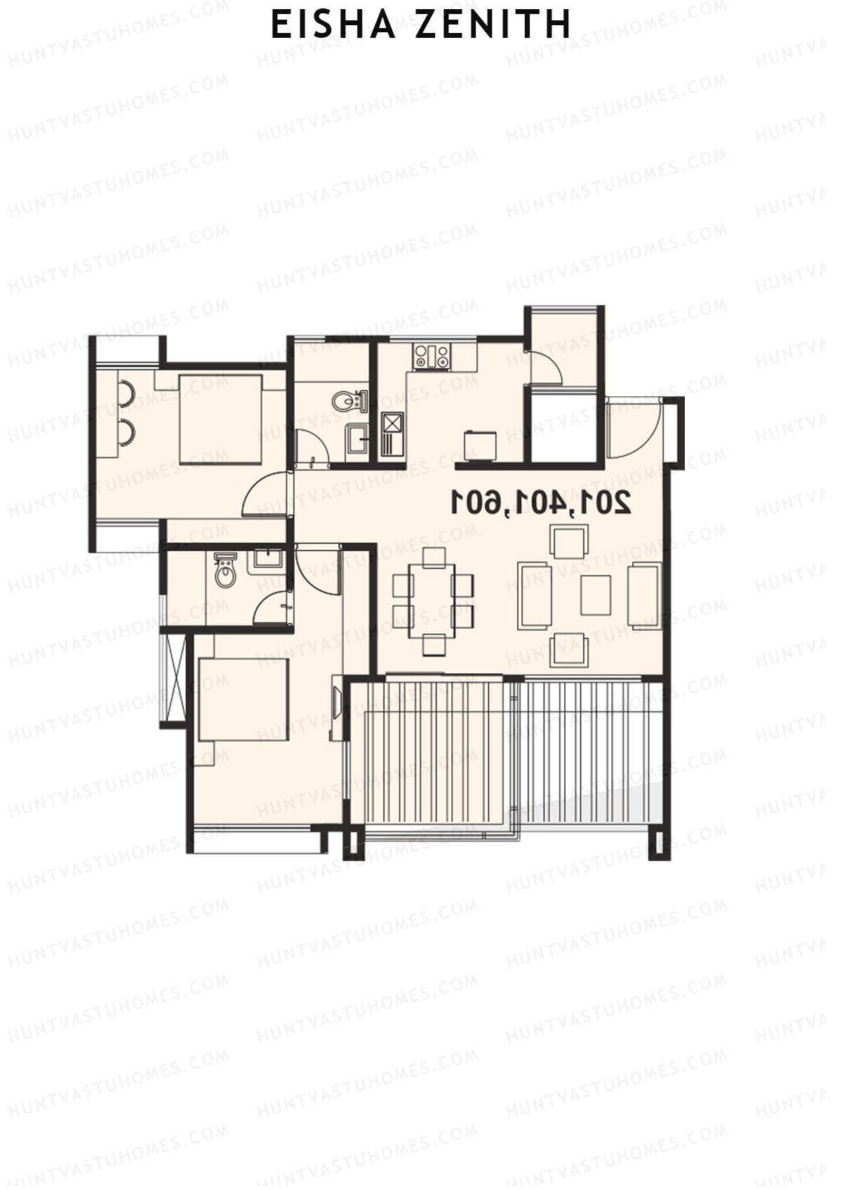 Eisha Zenith Tower A Unit 2 Floor Plan
