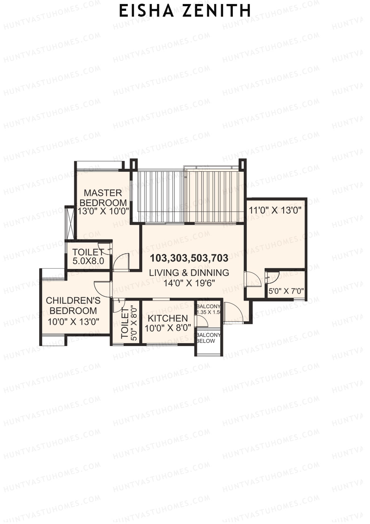 Eisha Zenith Tower A Unit 3 Floor Plan