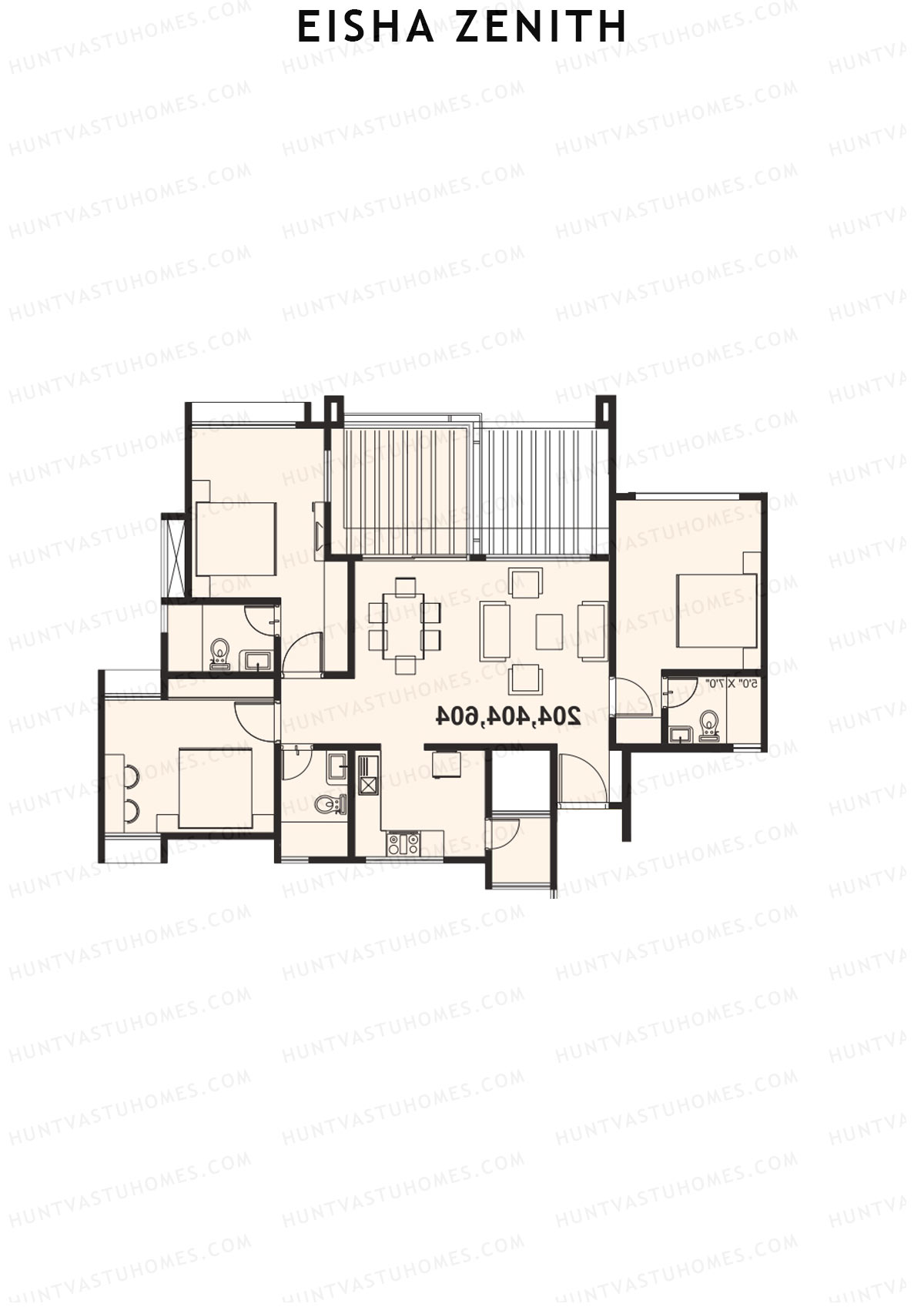 Eisha Zenith Tower A Unit 3 Floor Plan