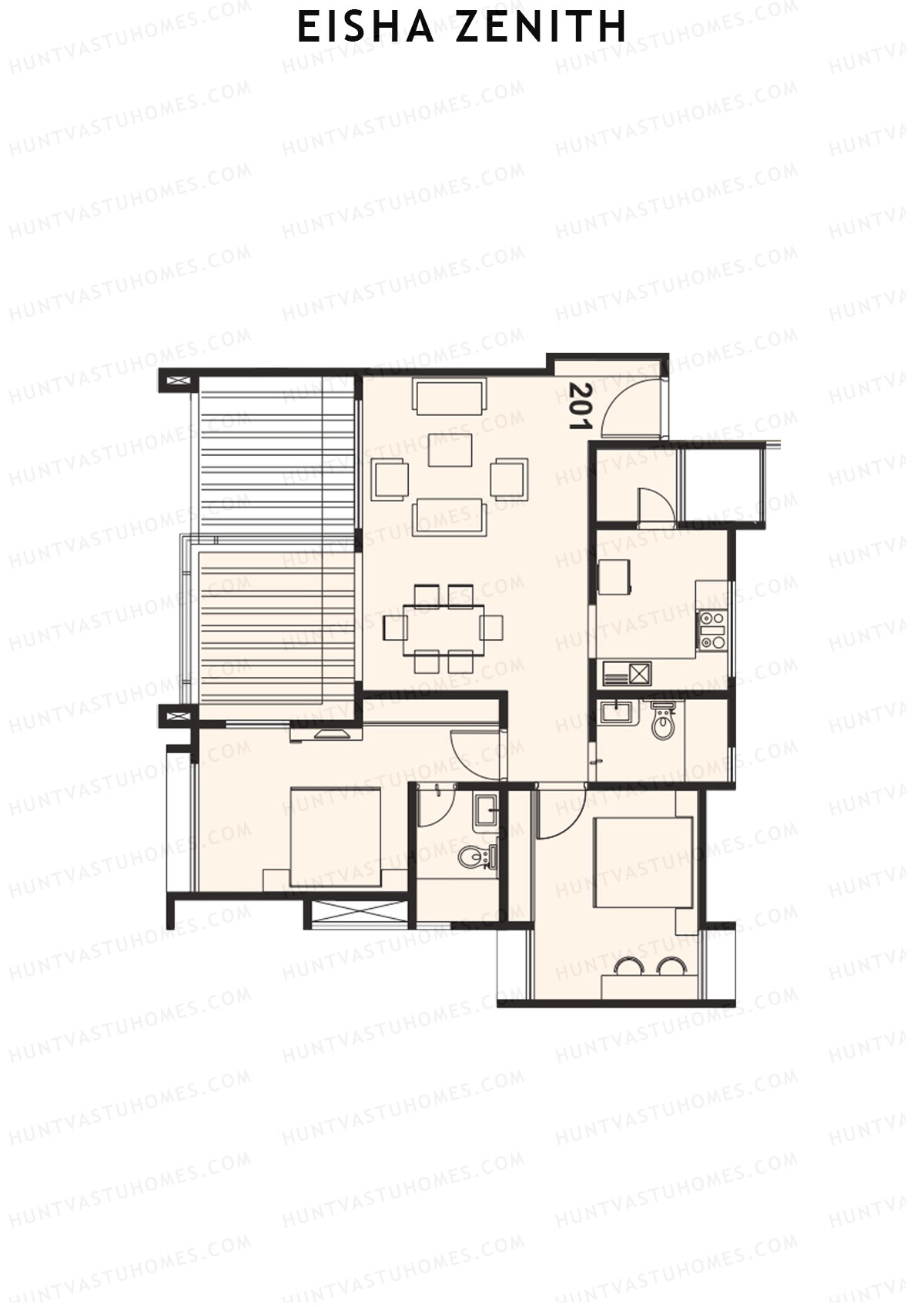 Eisha Zenith Tower E Unit 1 Floor Plan