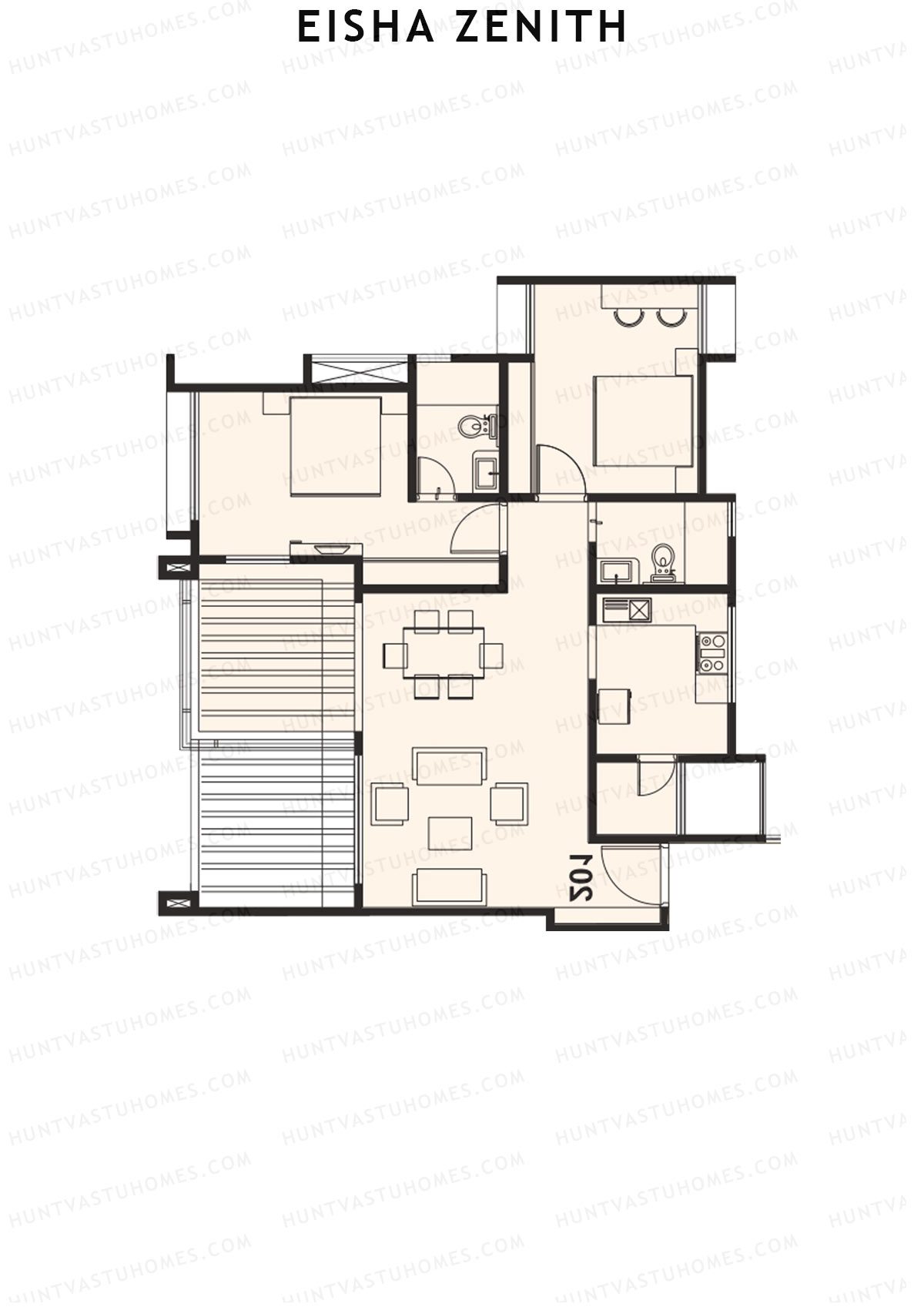 Eisha Zenith Tower F Unit 2 Floor Plan