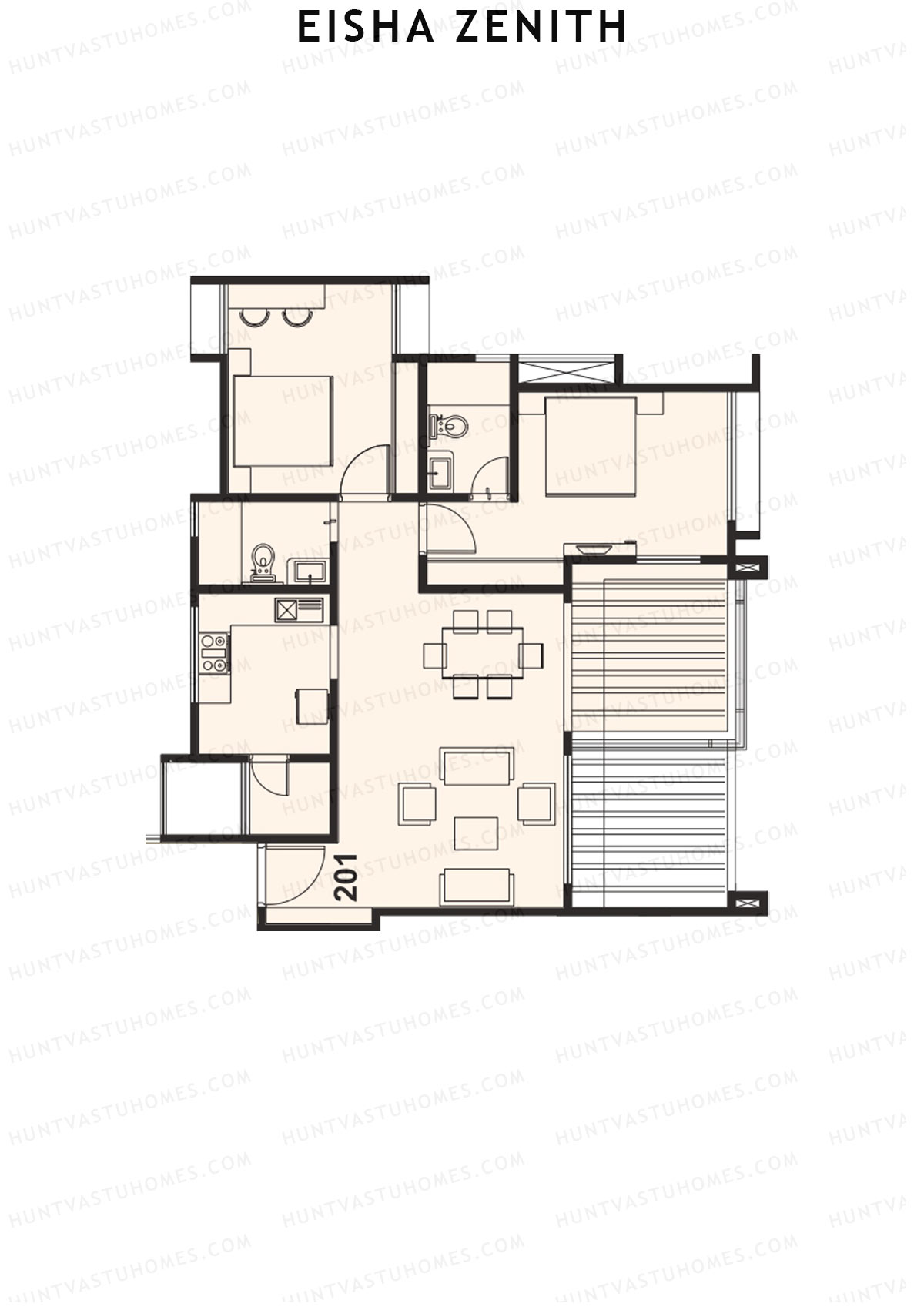 Eisha Zenith Tower F Unit 3 Floor Plan
