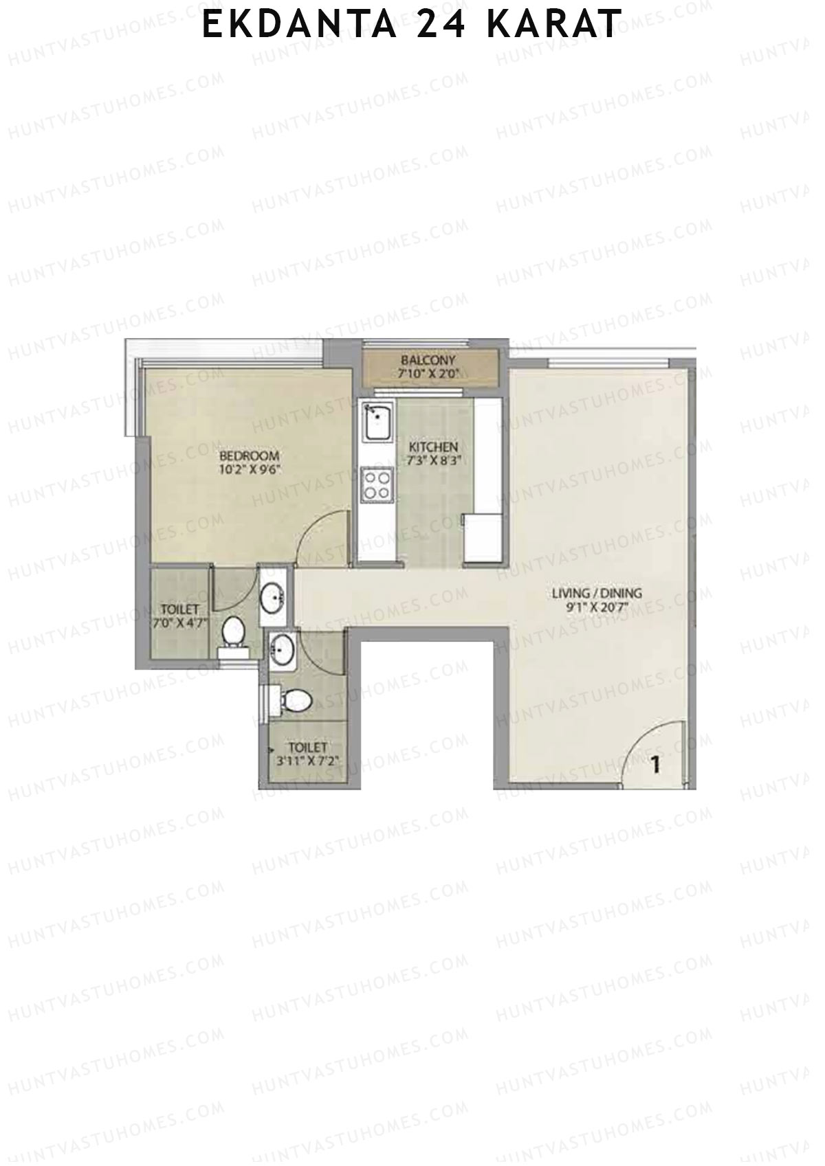 Ekdanta 24 Karat Block A Unit 1 Floor Plan
