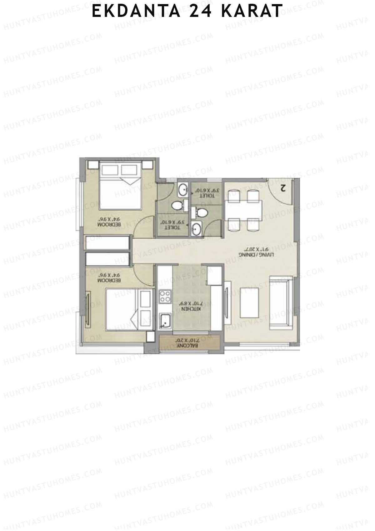 Ekdanta 24 Karat Block A Unit 7 Floor Plan