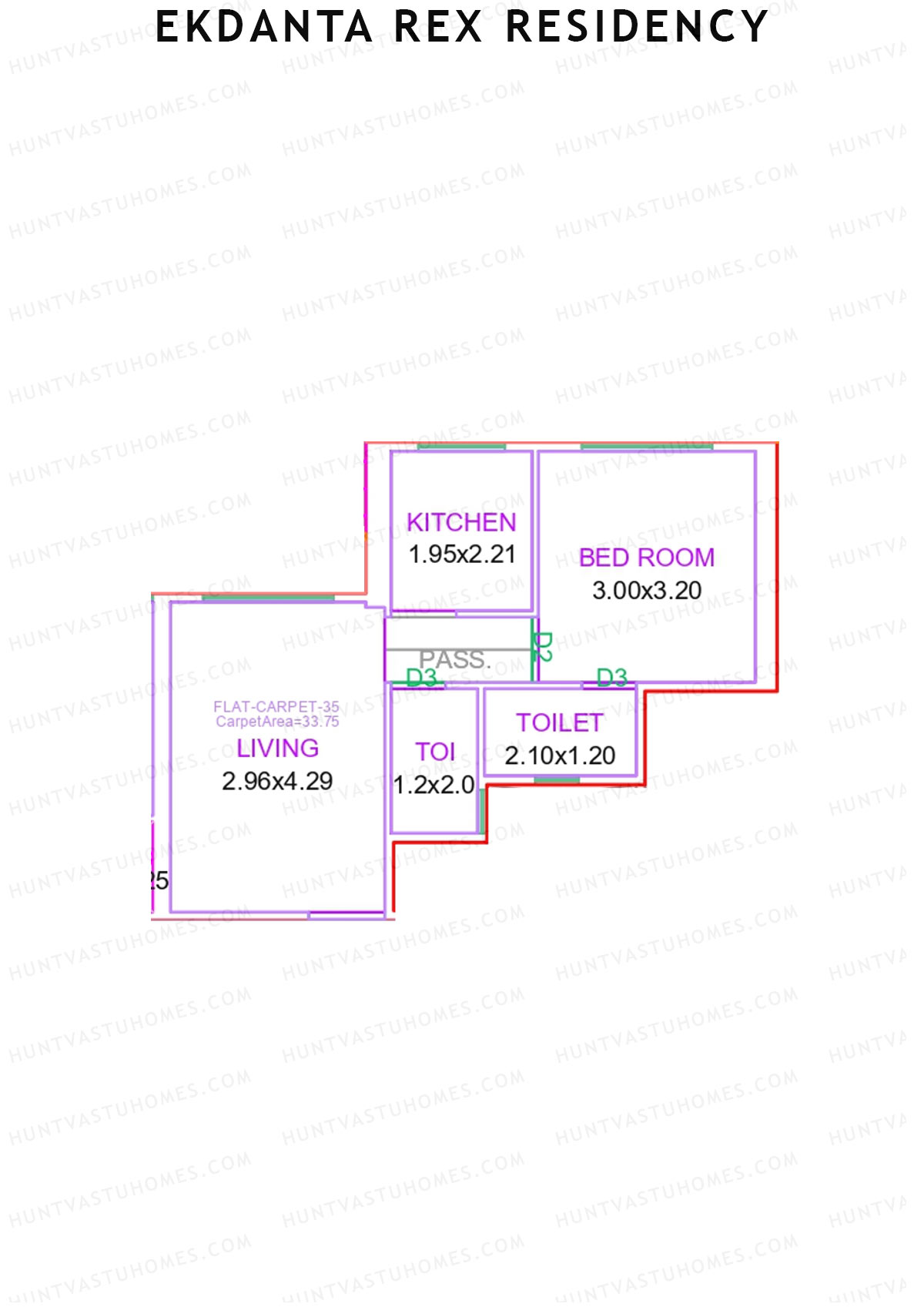 Ekdanta Rex Residency Block A Unit 2 Floor Plan