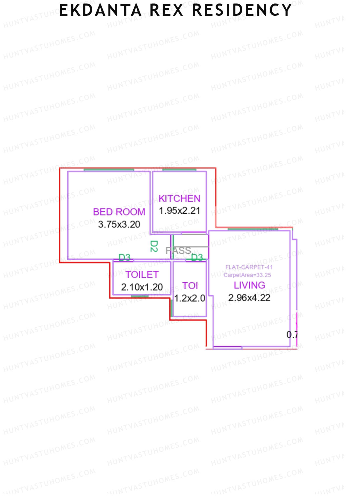 Ekdanta Rex Residency Block A Unit 3 Floor Plan