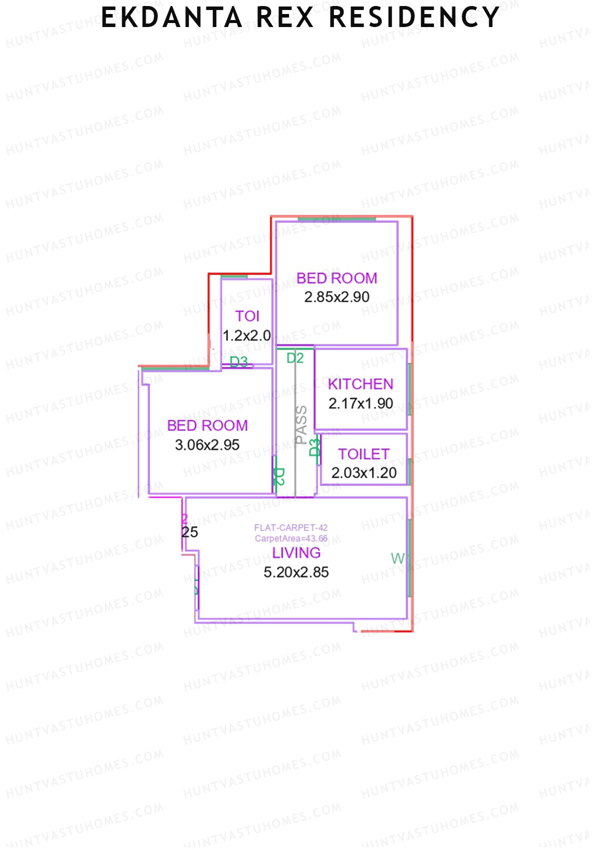 Ekdanta Rex Residency Block A Unit 4 Floor Plan