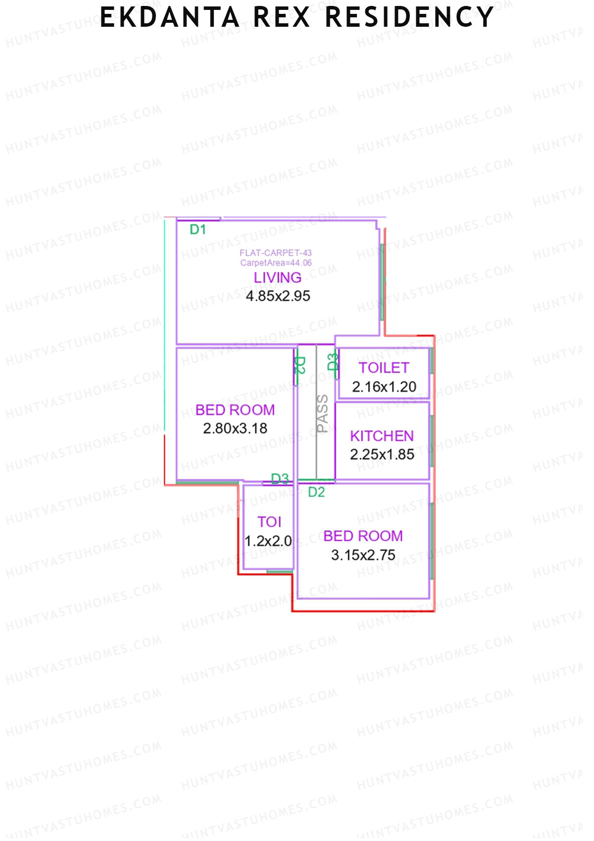 Ekdanta Rex Residency Block A Unit 5 Floor Plan