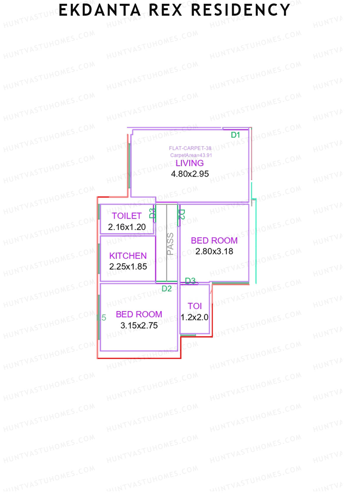 Ekdanta Rex Residency Block A Unit 7 Floor Plan