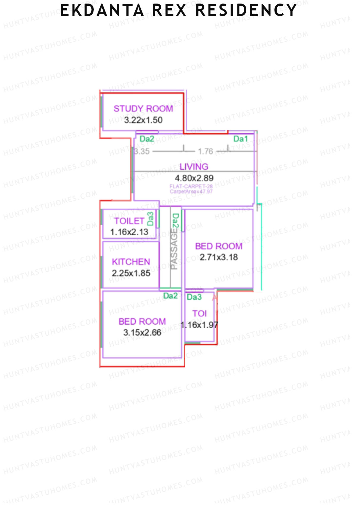 Ekdanta Rex Residency Block A Unit 7 Floor Plan