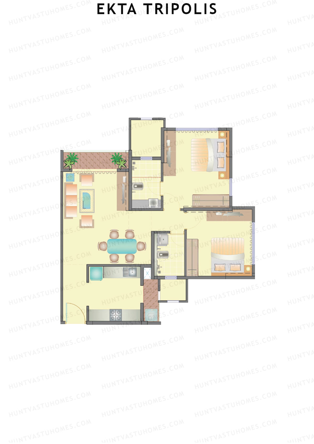 Ekta Tripolis Skypolis Unit 4 Floor Plan