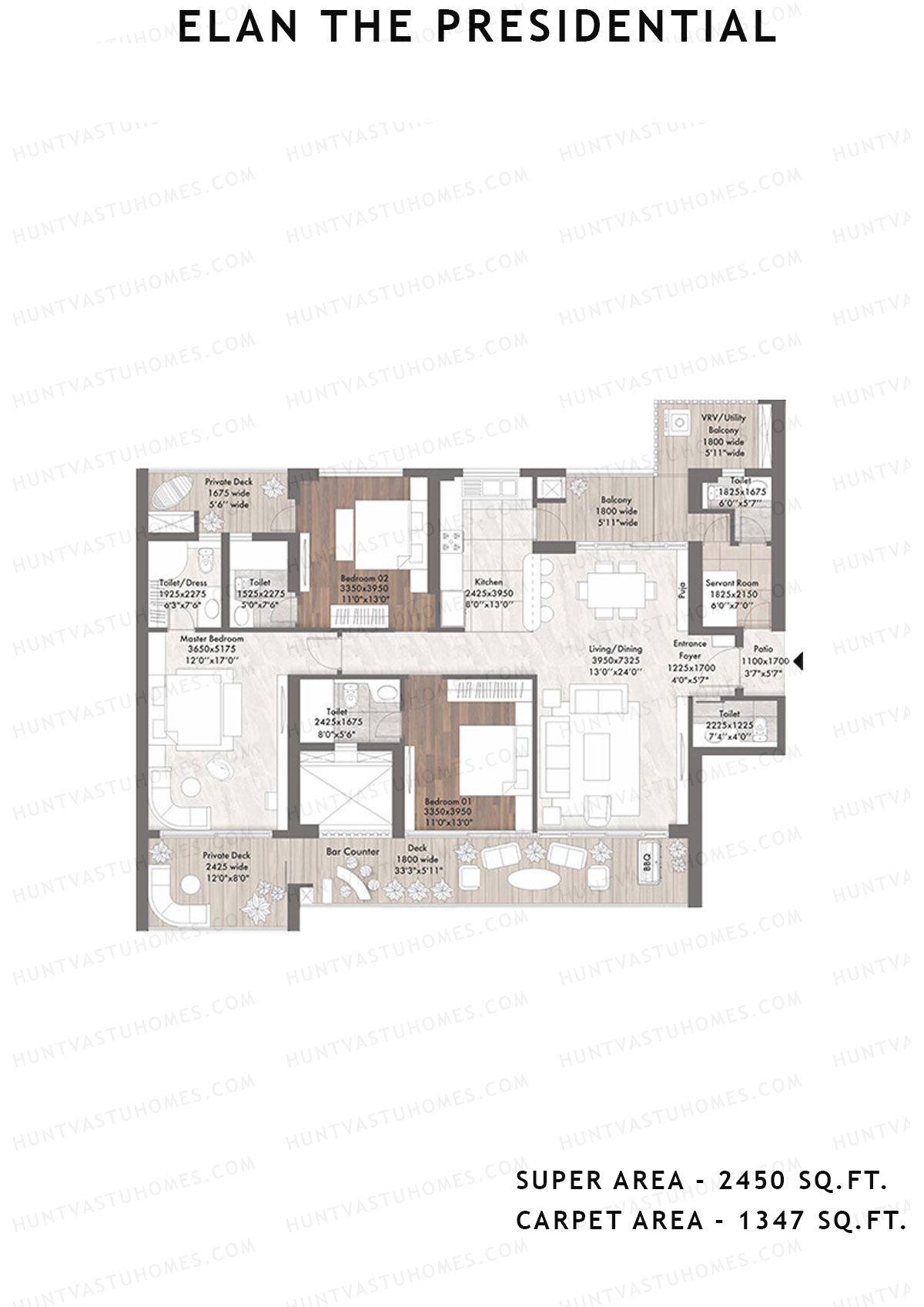 Elan The Presidential Tower 1 Unit 2 Floor Plan