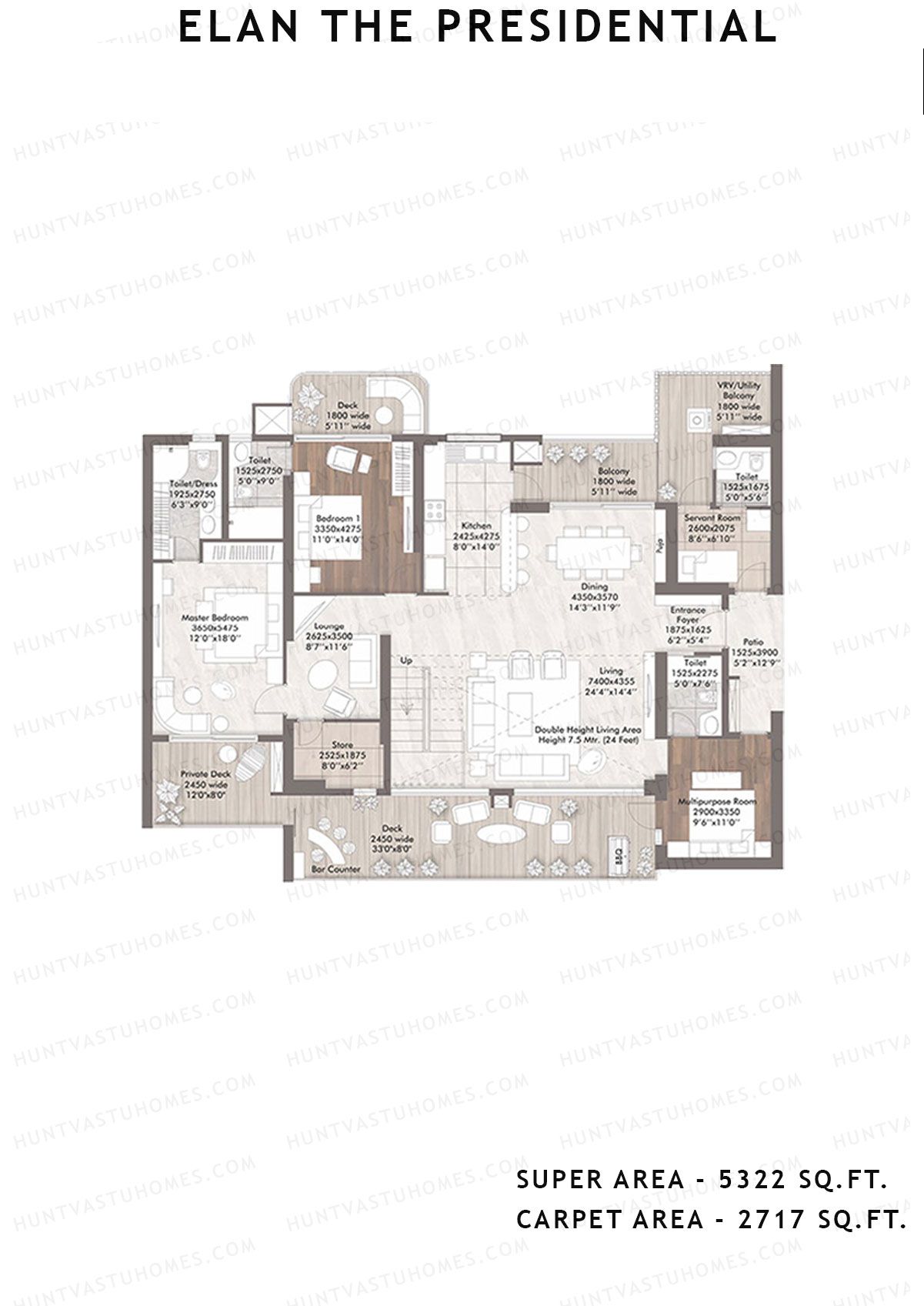 Elan The Presidential Tower 3 Unit 2 (Penthouse) Floor Plan