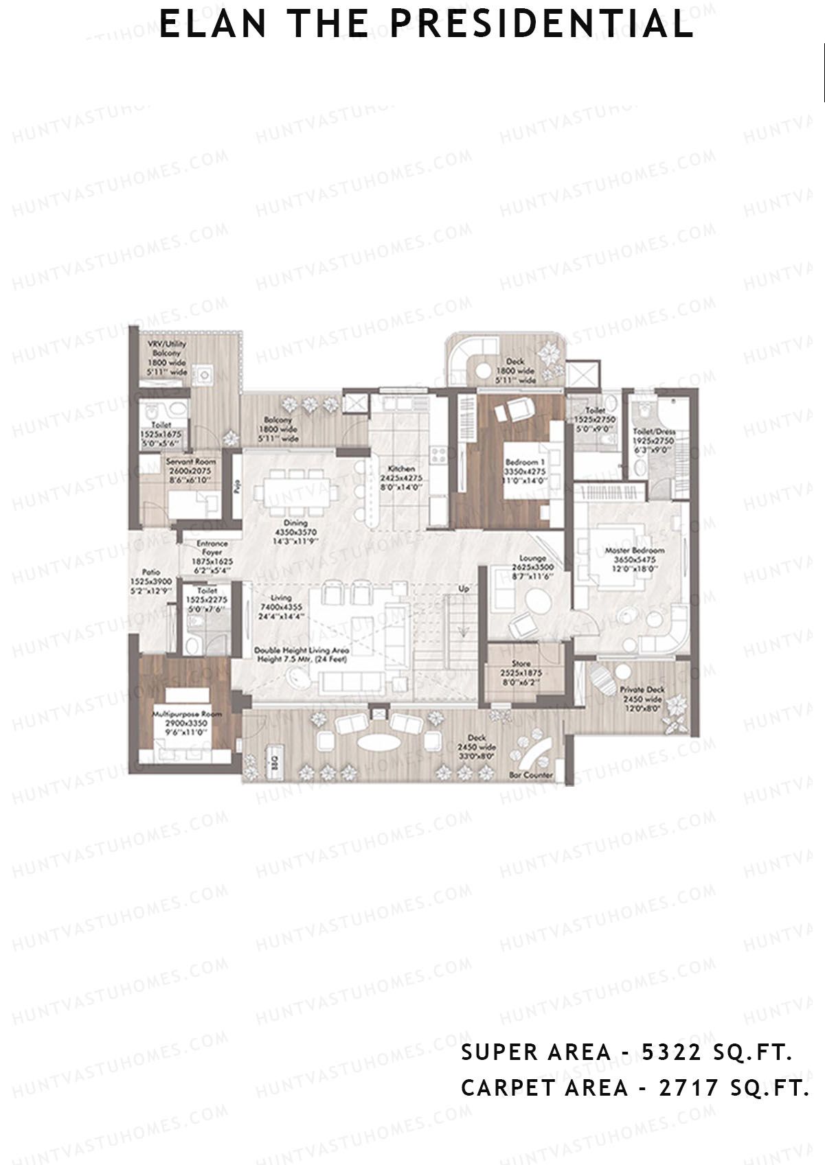 Elan The Presidential Tower 3 Unit 3 (Penthouse) Floor Plan