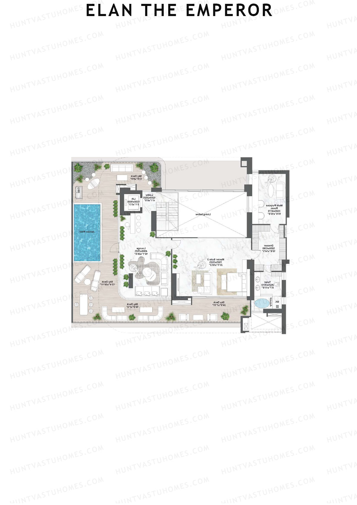 Elan The Emperor Tower 10 Unit 3 Type (Penthouse) Floor Plan