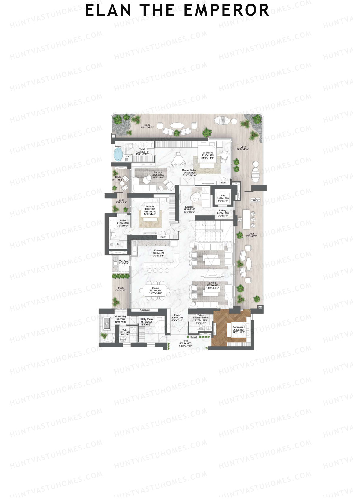 Elan The Emperor Tower 11 Unit 1 Type (Penthouse) Floor Plan