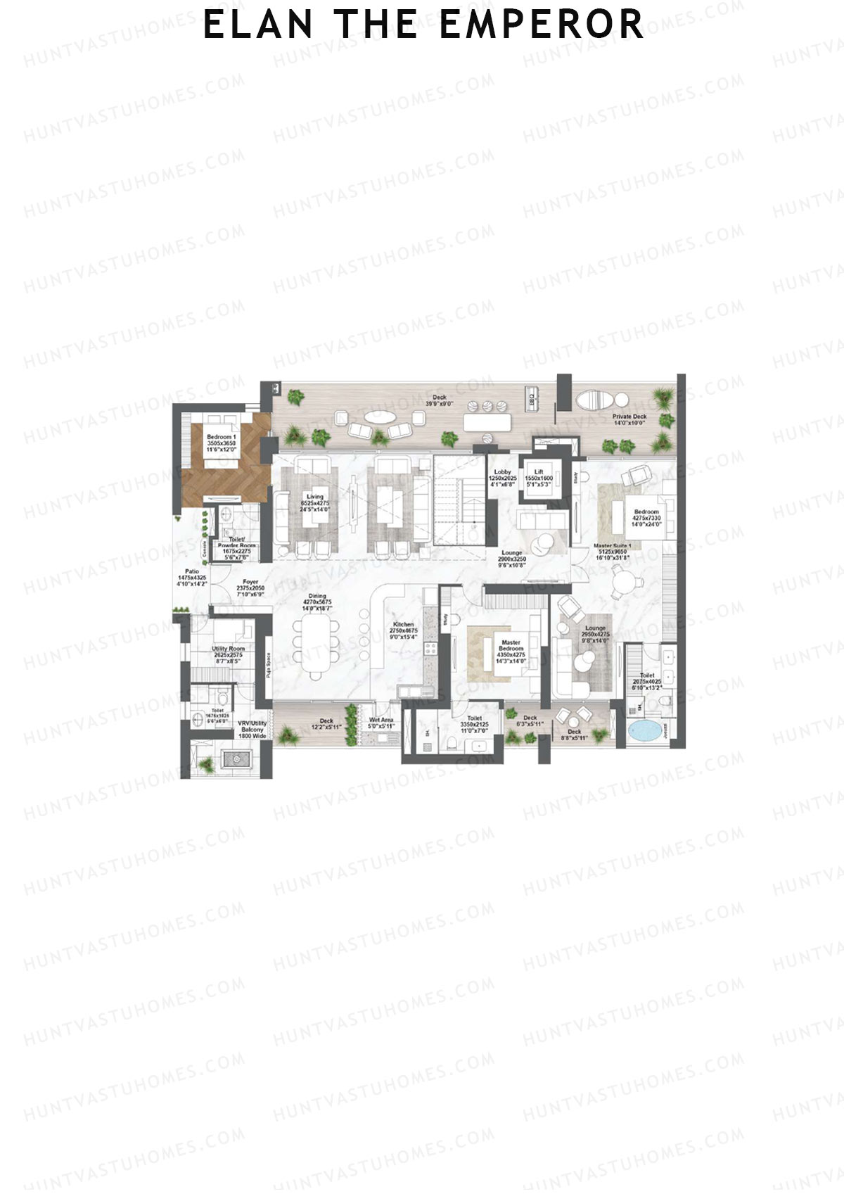 Elan The Emperor Tower 11 Unit 2 Type (Penthouse) Floor Plan
