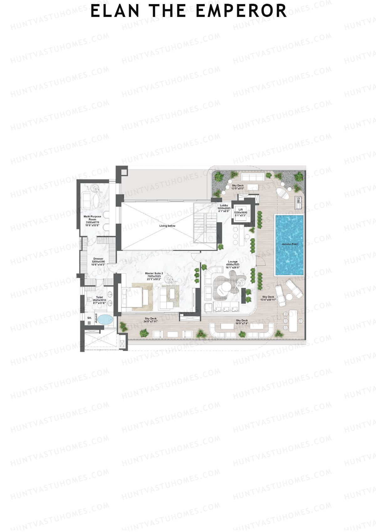 Elan The Emperor Tower 11 Unit 2 Type (Penthouse) Floor Plan