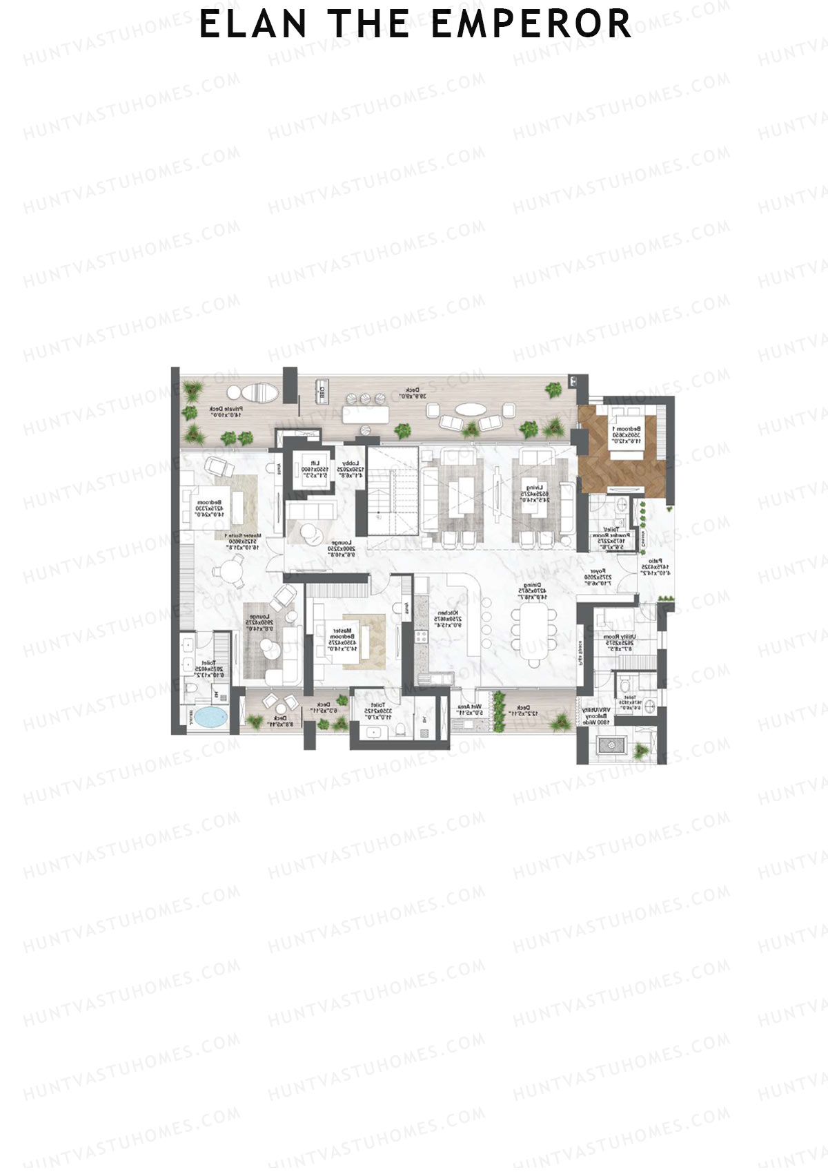 Elan The Emperor Tower 12 Unit 3 Type (Penthouse) Floor Plan