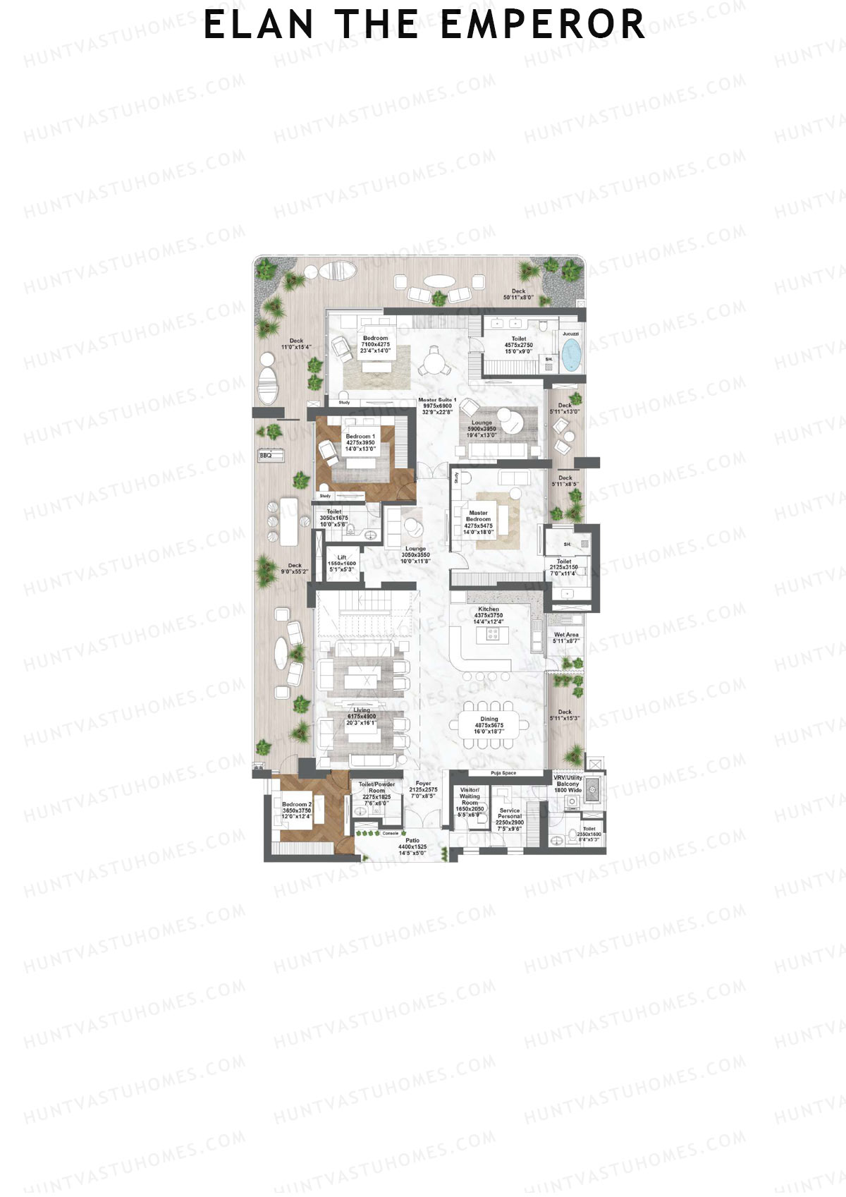 Elan The Emperor Tower 16 Unit 1 Type (Penthouse) Floor Plan