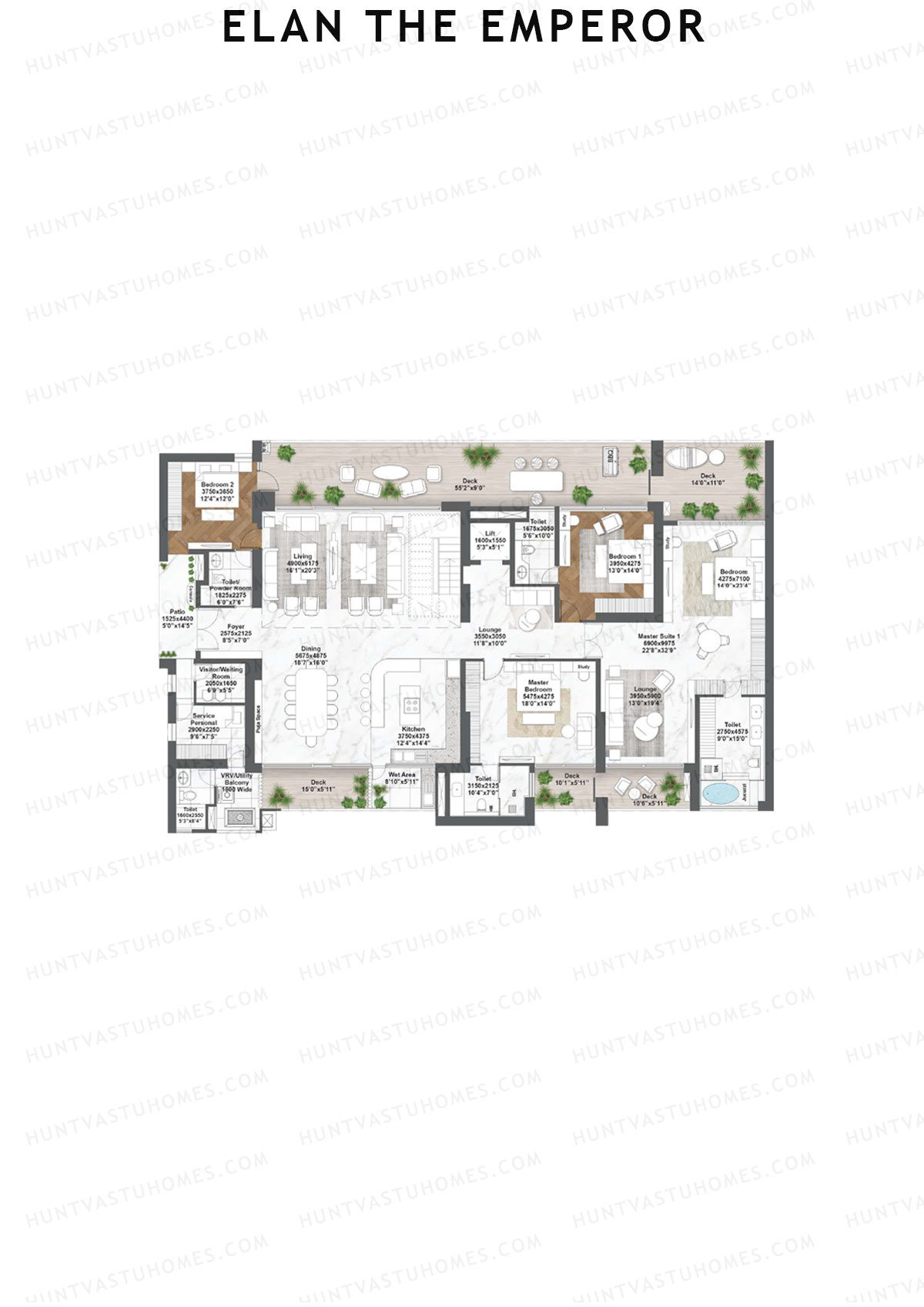 Elan The Emperor Tower 16 Unit 2 Type (Penthouse) Floor Plan