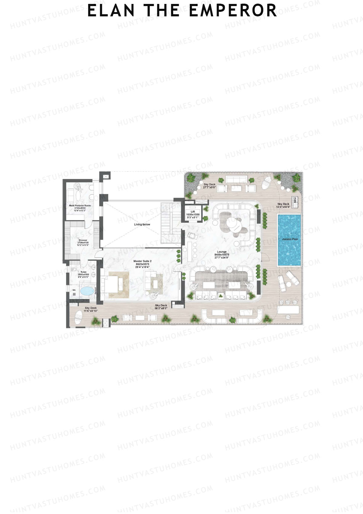 Elan The Emperor Tower 16 Unit 2 Type (Penthouse) Floor Plan