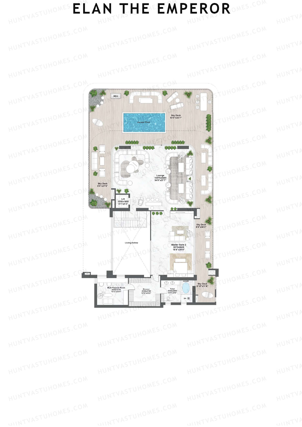 Elan The Emperor Tower 17 Unit 1 Type (Penthouse) Floor Plan