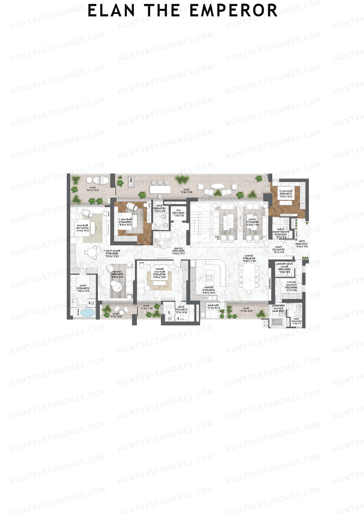 Elan The Emperor Tower 17 Unit 3 Type (Penthouse) Floor Plan