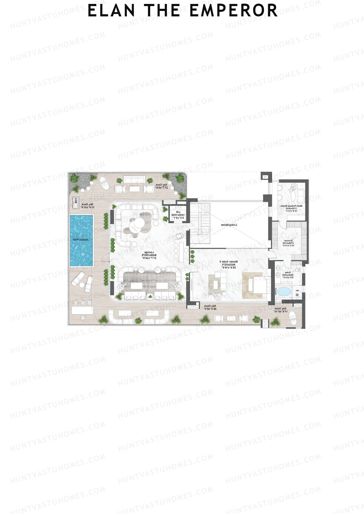 Elan The Emperor Tower 17 Unit 3 Type (Penthouse) Floor Plan