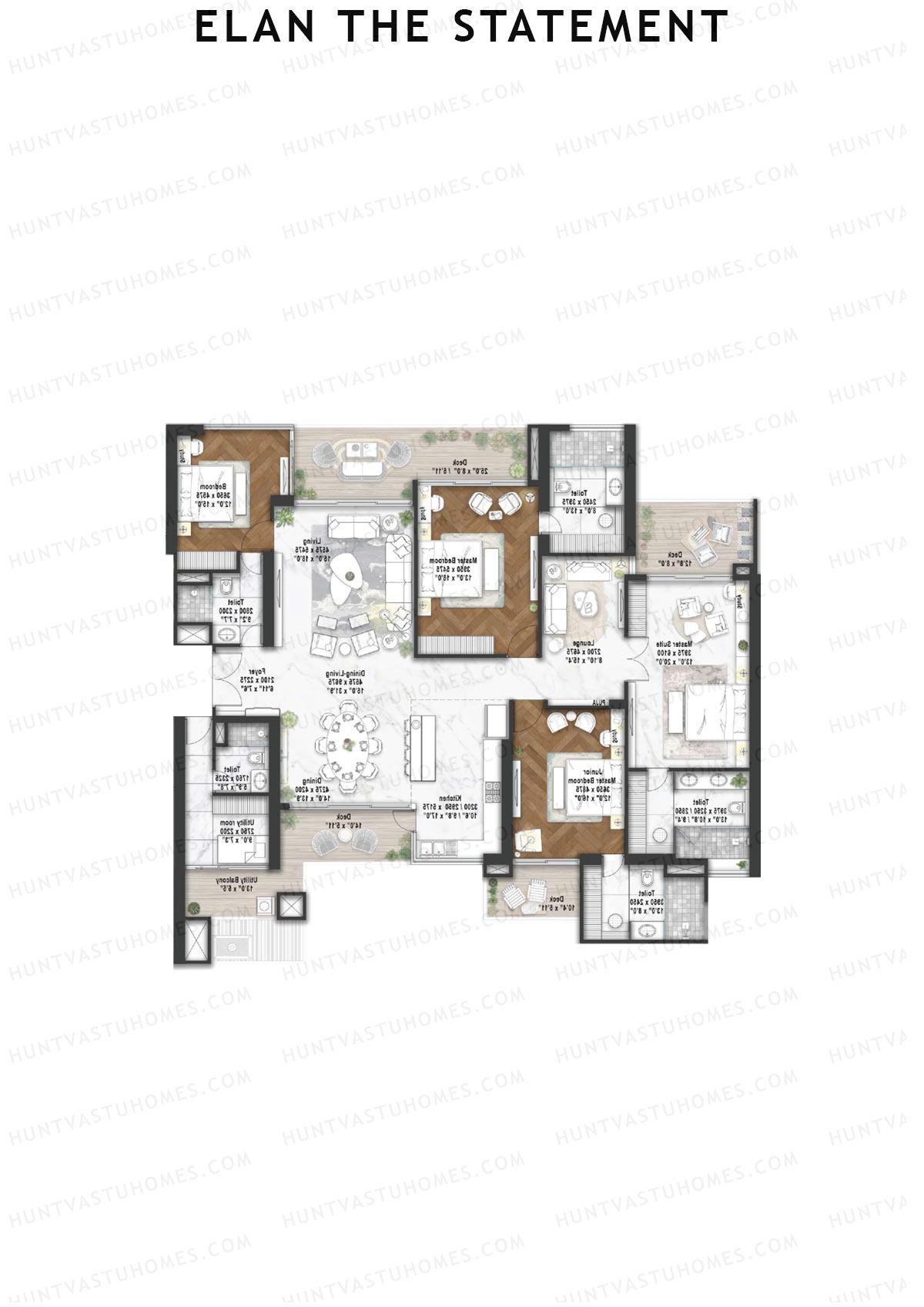Elan The Statement Tower 2 Unit 2 Floor Plan