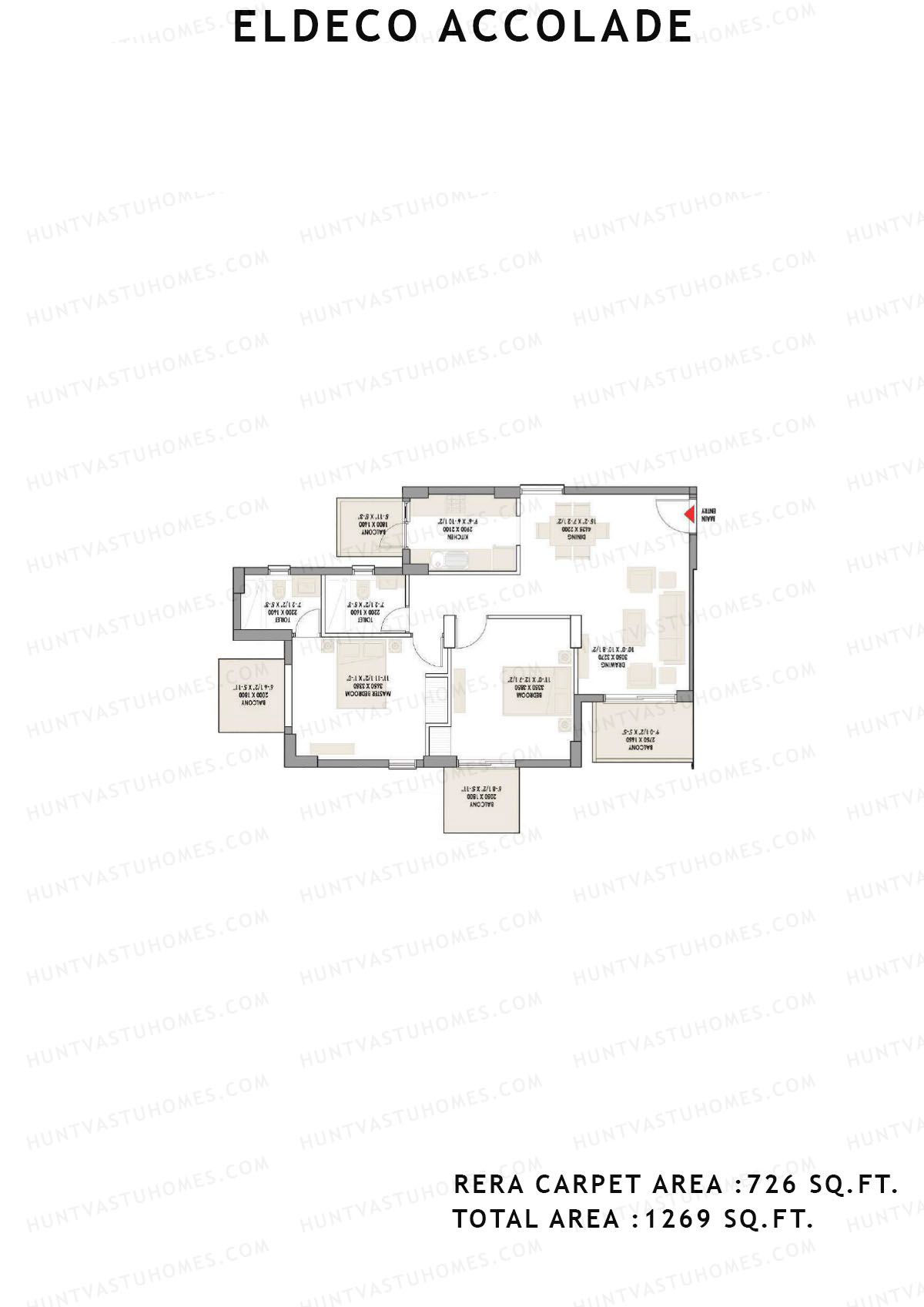 Eldeco Accolade Tower 3 Unit 6 Floor Plan