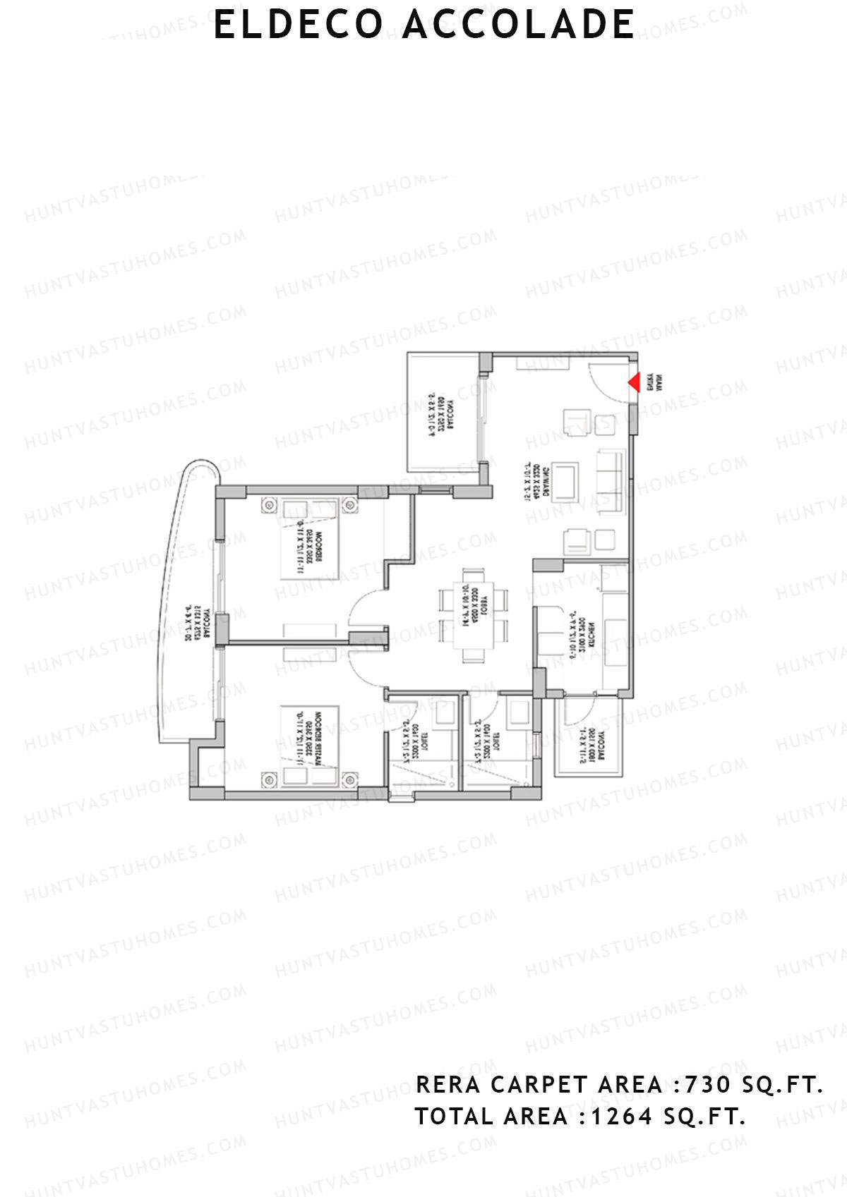 Eldeco Accolade Tower 4 Unit 5 Floor Plan