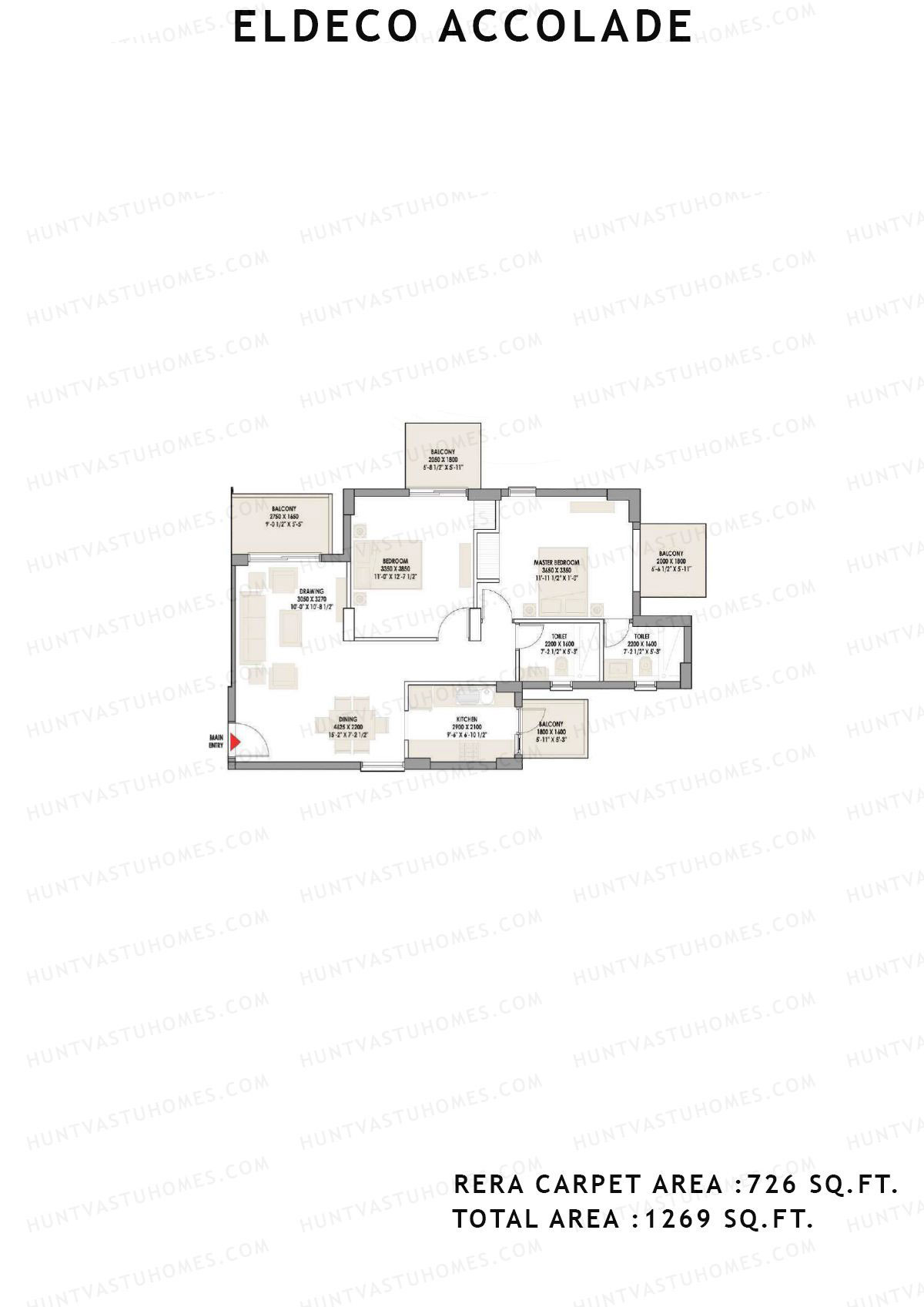 Eldeco Accolade Tower 5 Unit 1 Floor Plan