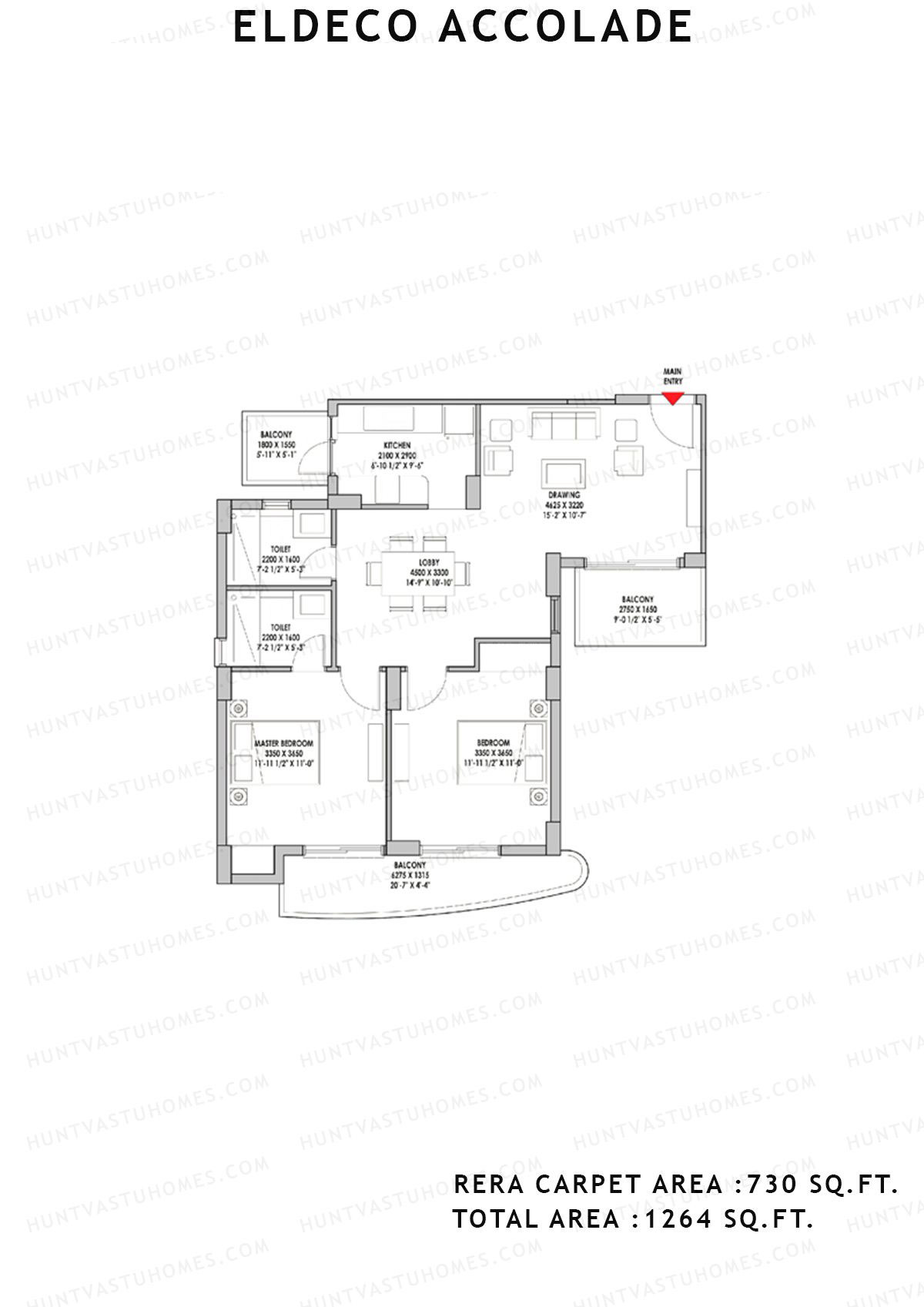 Eldeco Accolade Tower 5 Unit 5 Floor Plan