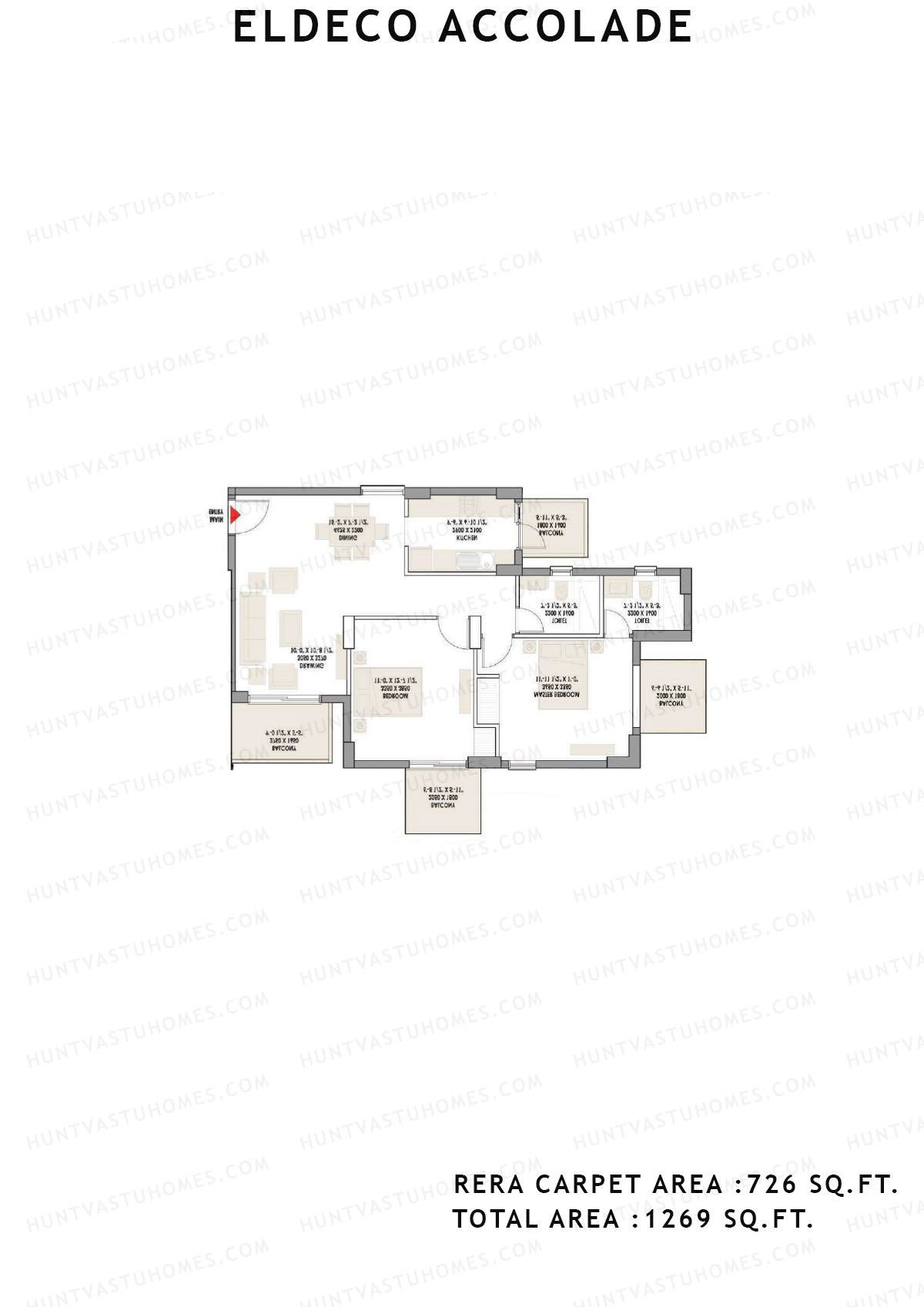 Eldeco Accolade Tower 5 Unit 6 Floor Plan