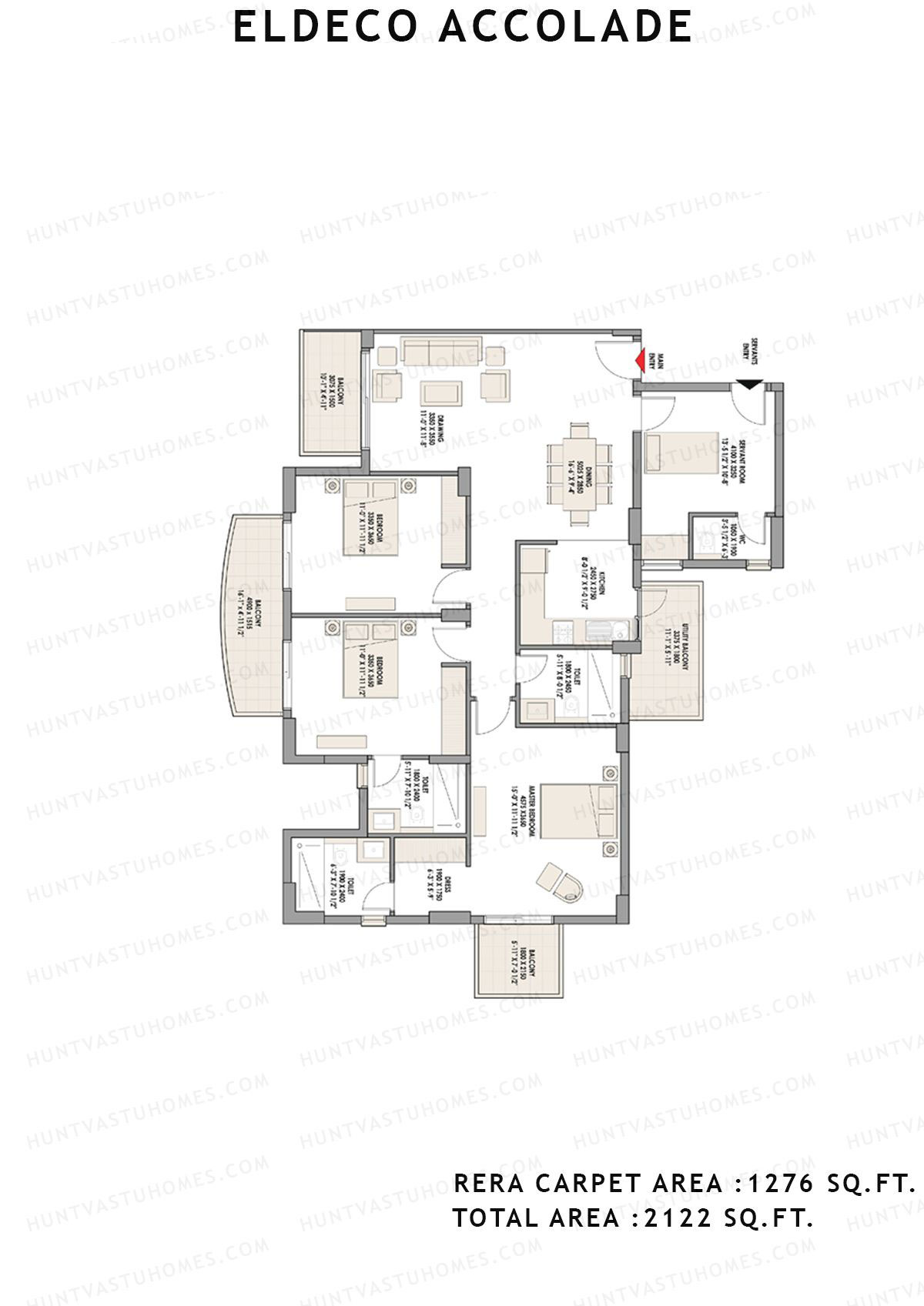 Eldeco Accolade Tower 6 Unit 1 Floor Plan