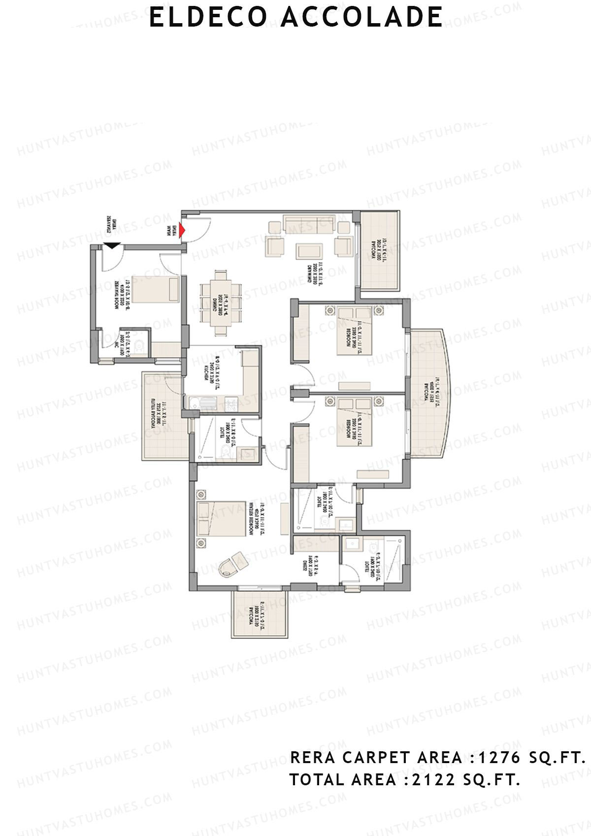 Eldeco Accolade Tower 6 Unit 6 Floor Plan