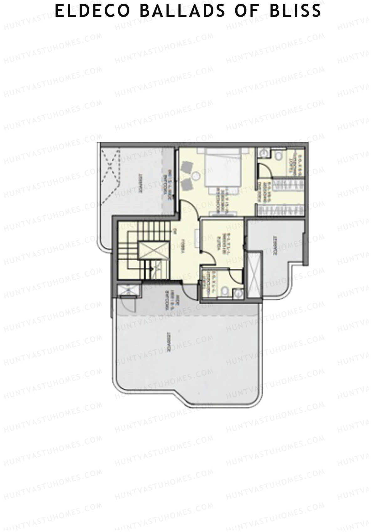Eldeco Ballads of Bliss Cadence Unit 3 (Penthouse) Floor Plan