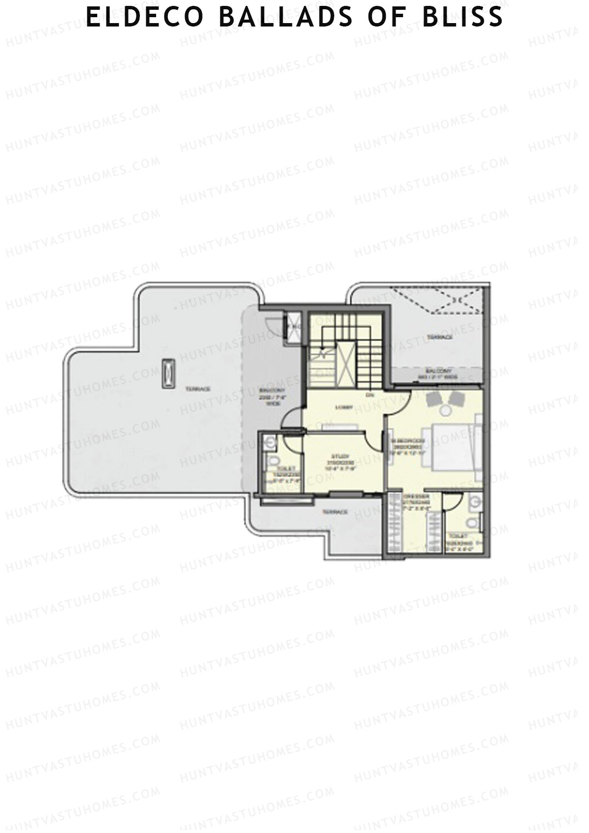 Eldeco Ballads of Bliss Harmony Unit 1 (Penthouse) Floor Plan
