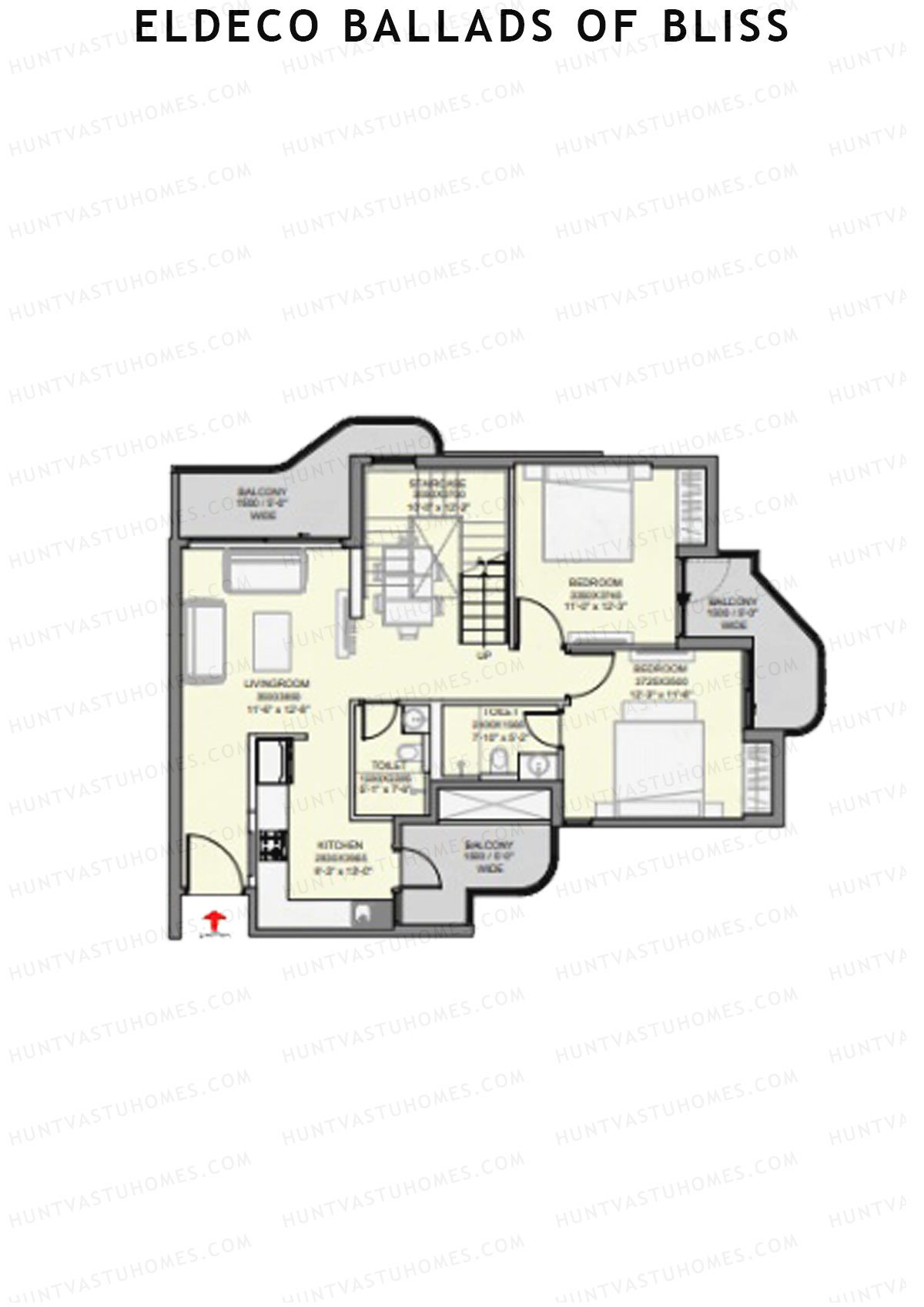 Eldeco Ballads of Bliss Harmony Unit 3 (Penthouse) Floor Plan