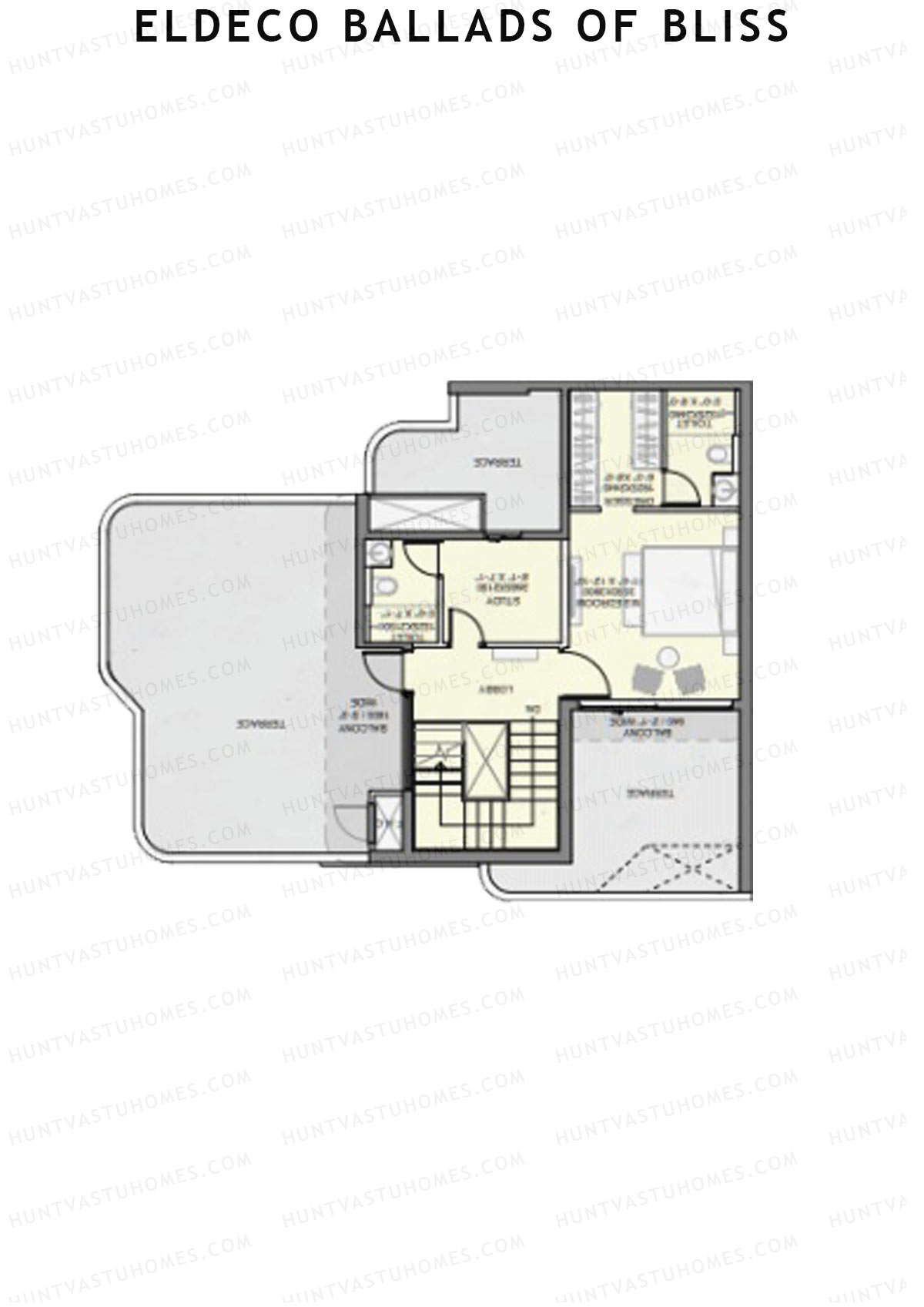 Eldeco Ballads of Bliss Harmony Unit 5 (Penthouse) Floor Plan
