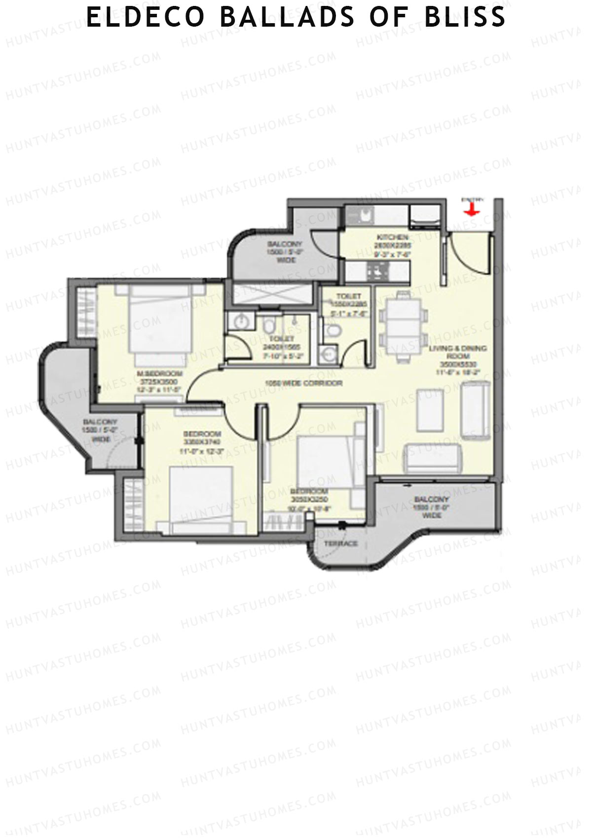 Eldeco Ballads of Bliss Harmony Unit 6 Floor Plan