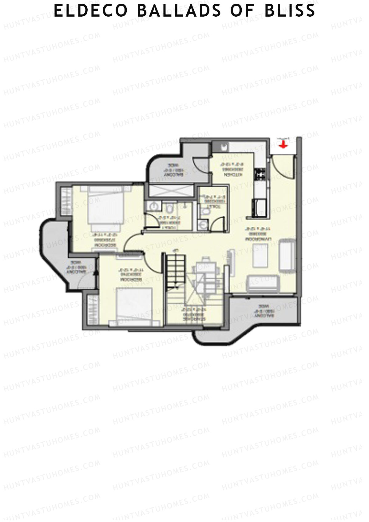 Eldeco Ballads of Bliss Harmony Unit 6 (Penthouse) Floor Plan