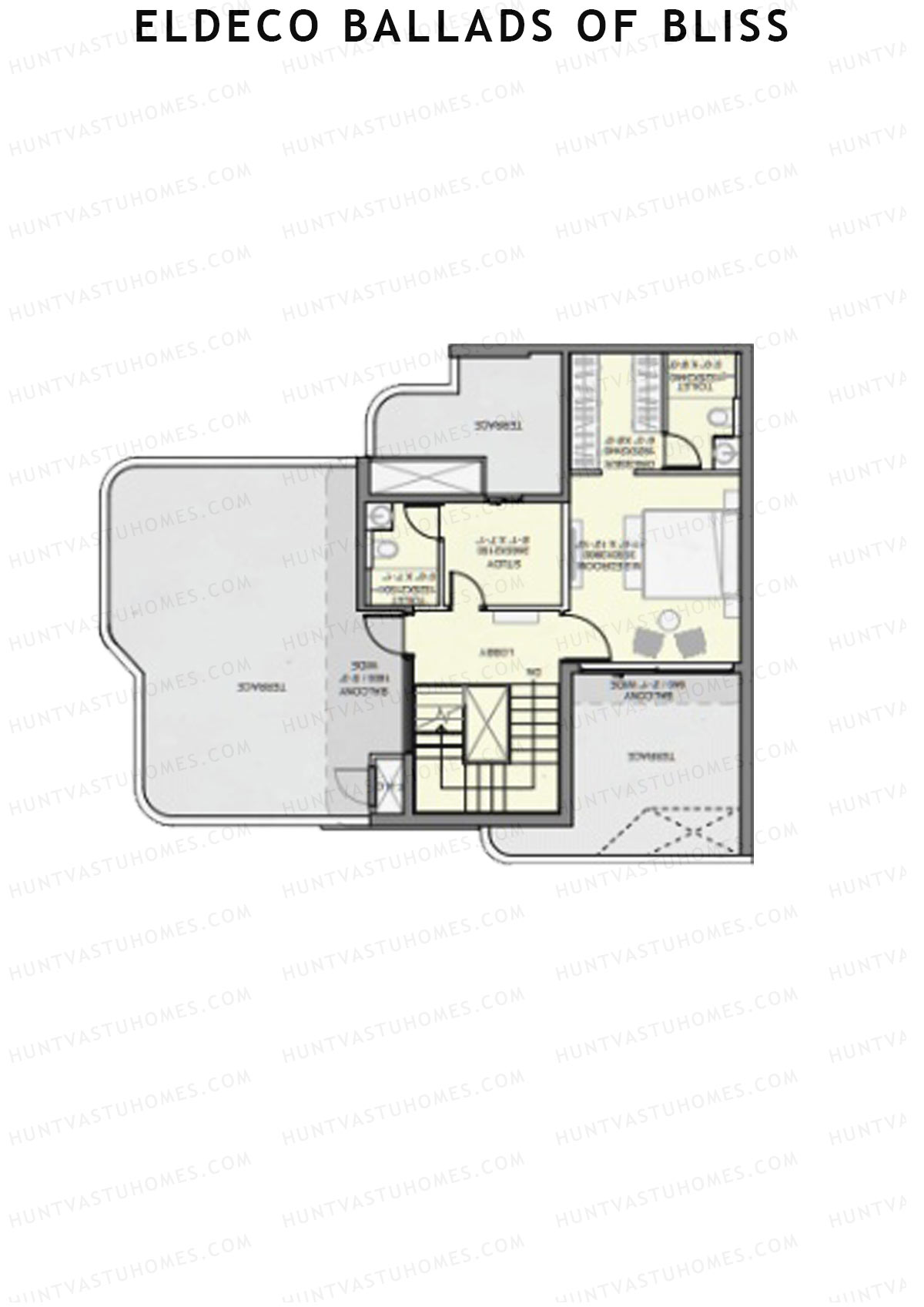 Eldeco Ballads of Bliss Rhythm Unit 6 (Penthouse) Floor Plan